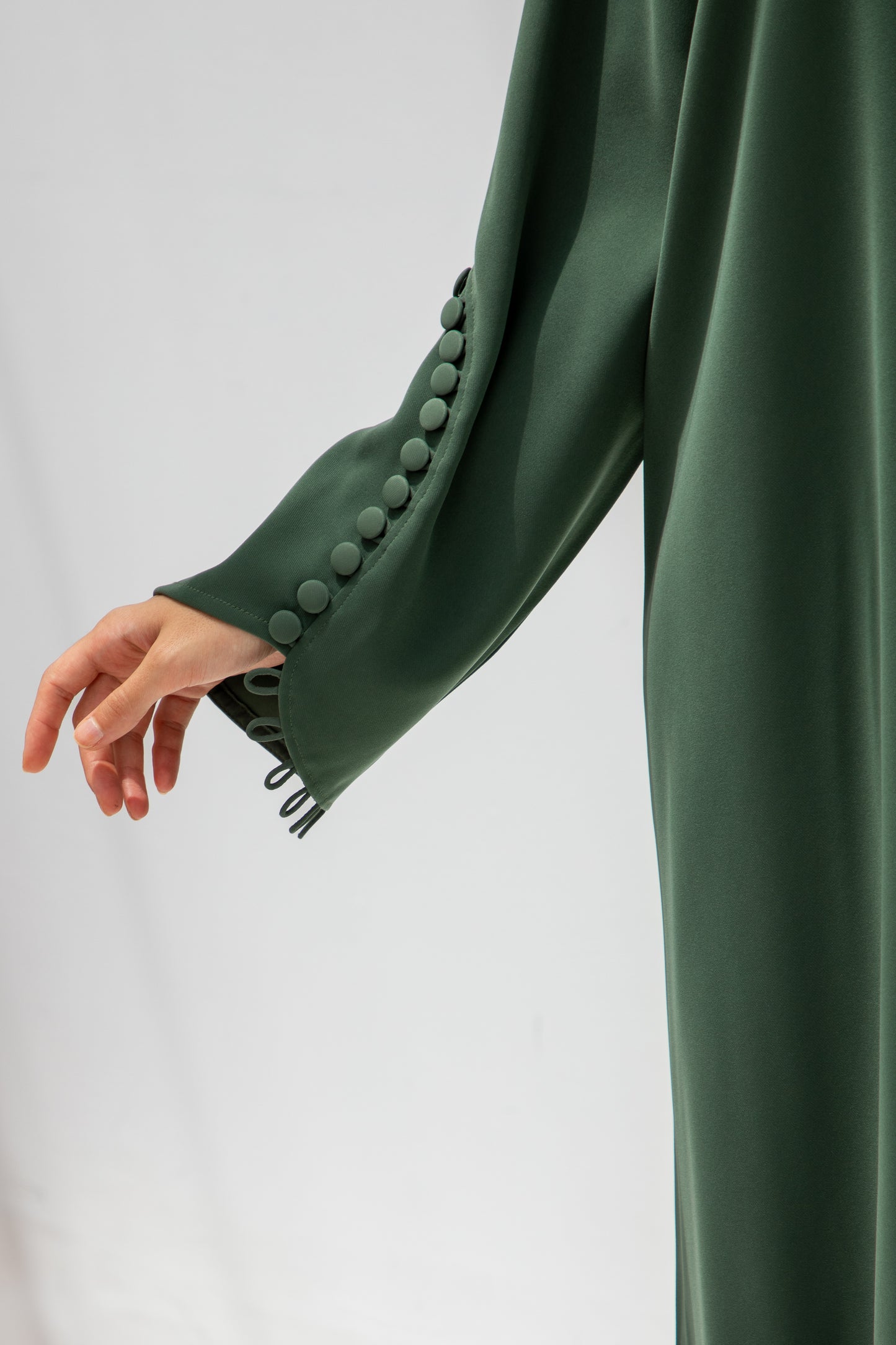 Green Buttoned Abaya