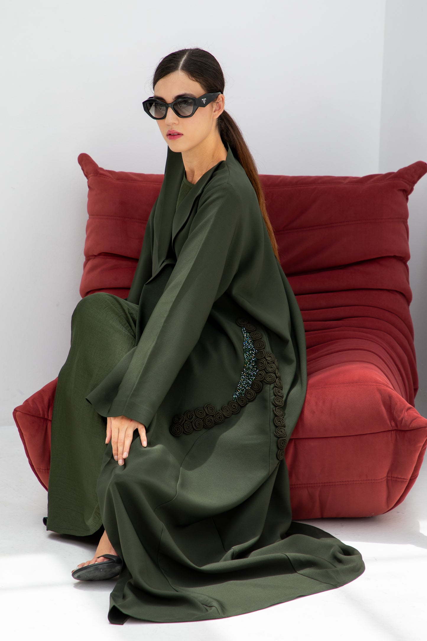 Olive Noir Abaya