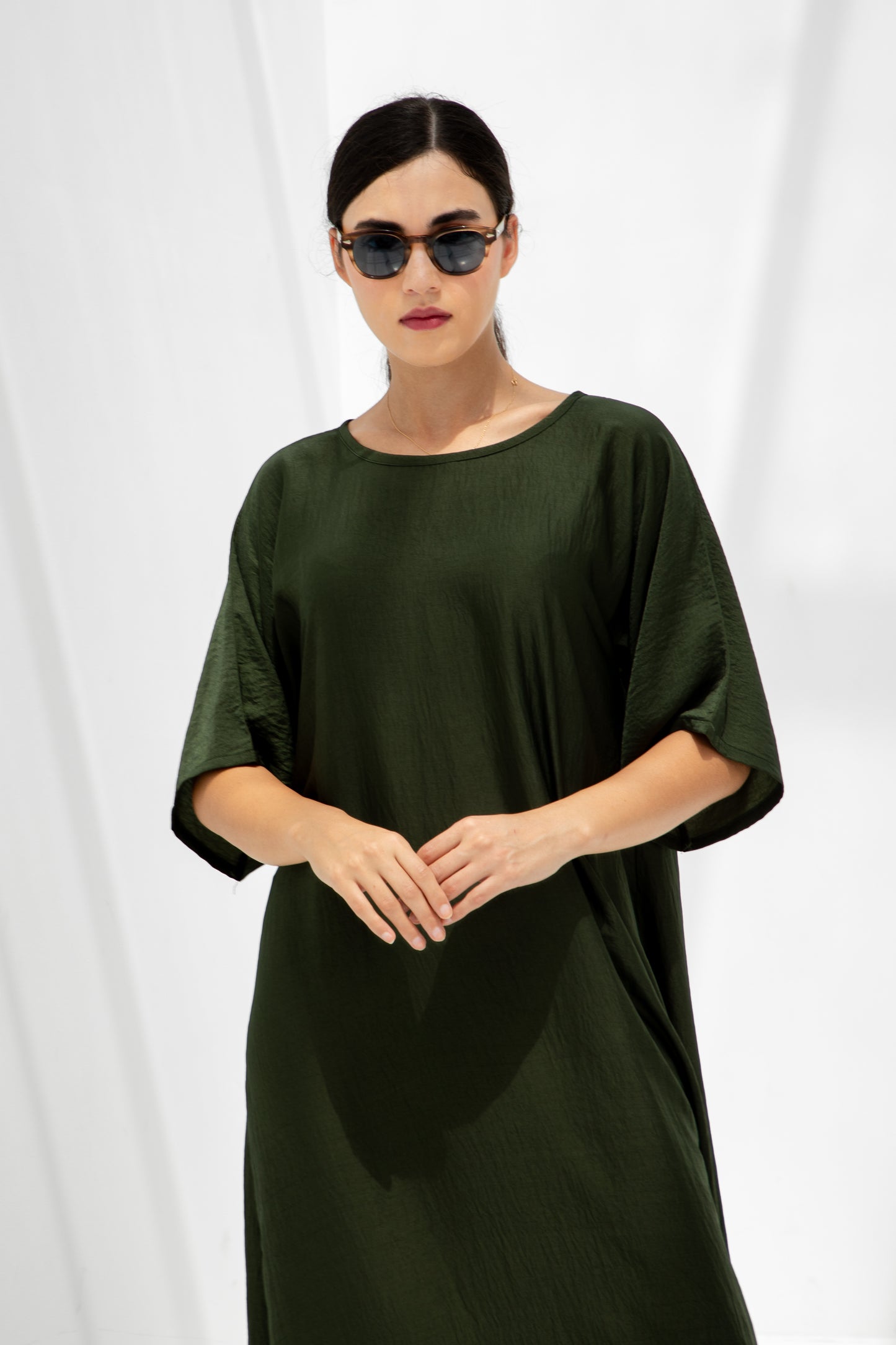 Lemon Glow Front-Tie Abaya