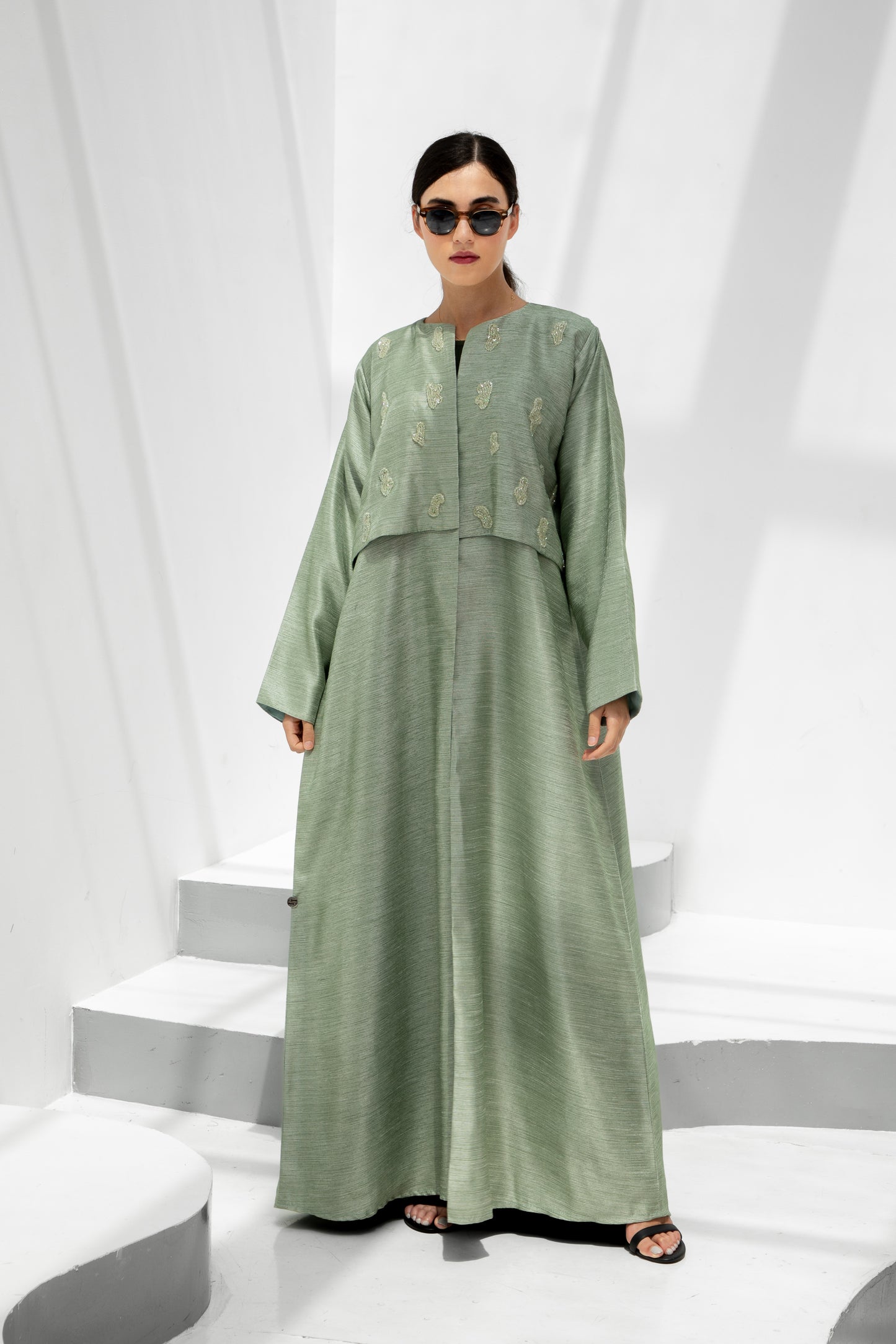 Mint Glow Abaya