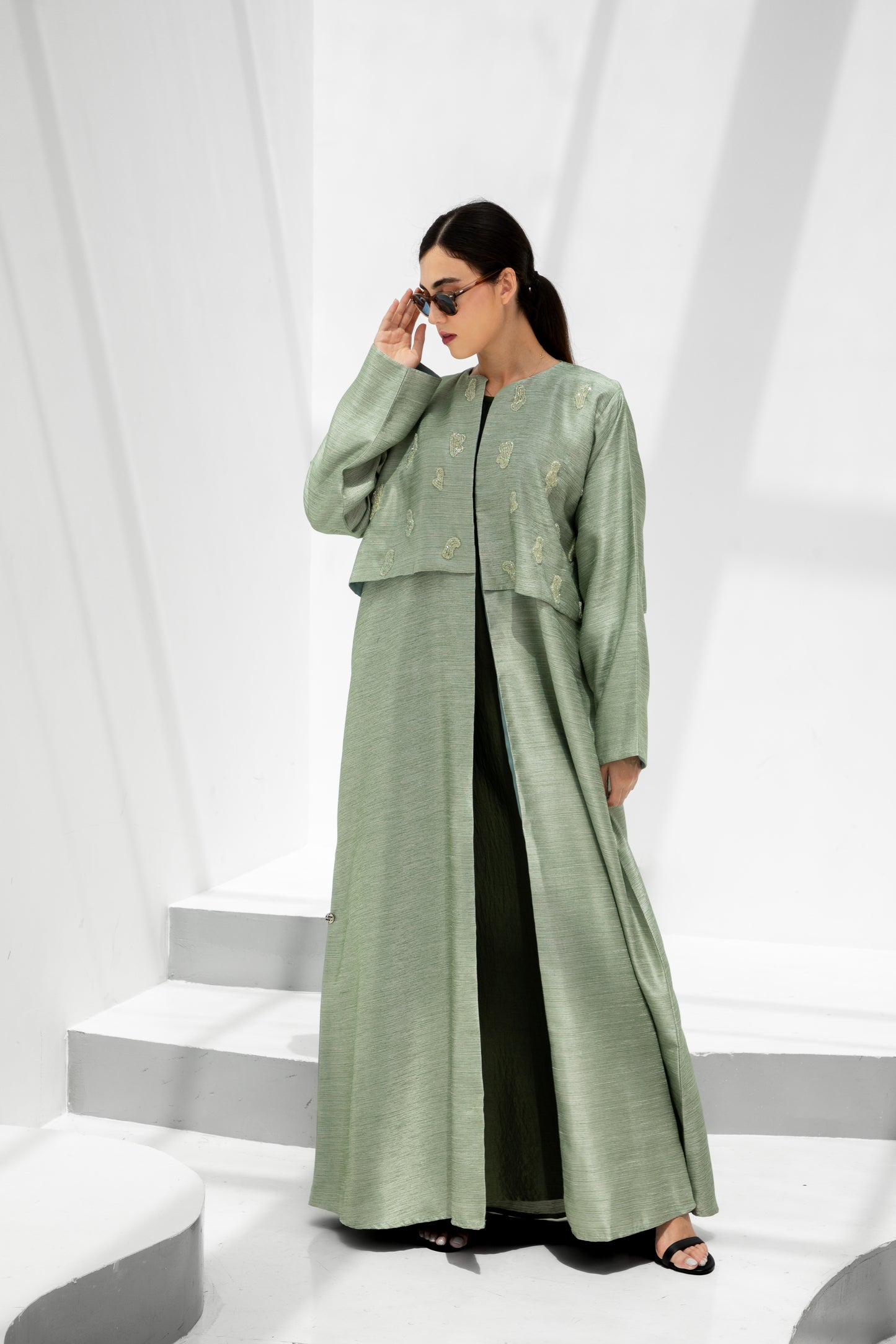 Mint Glow Abaya