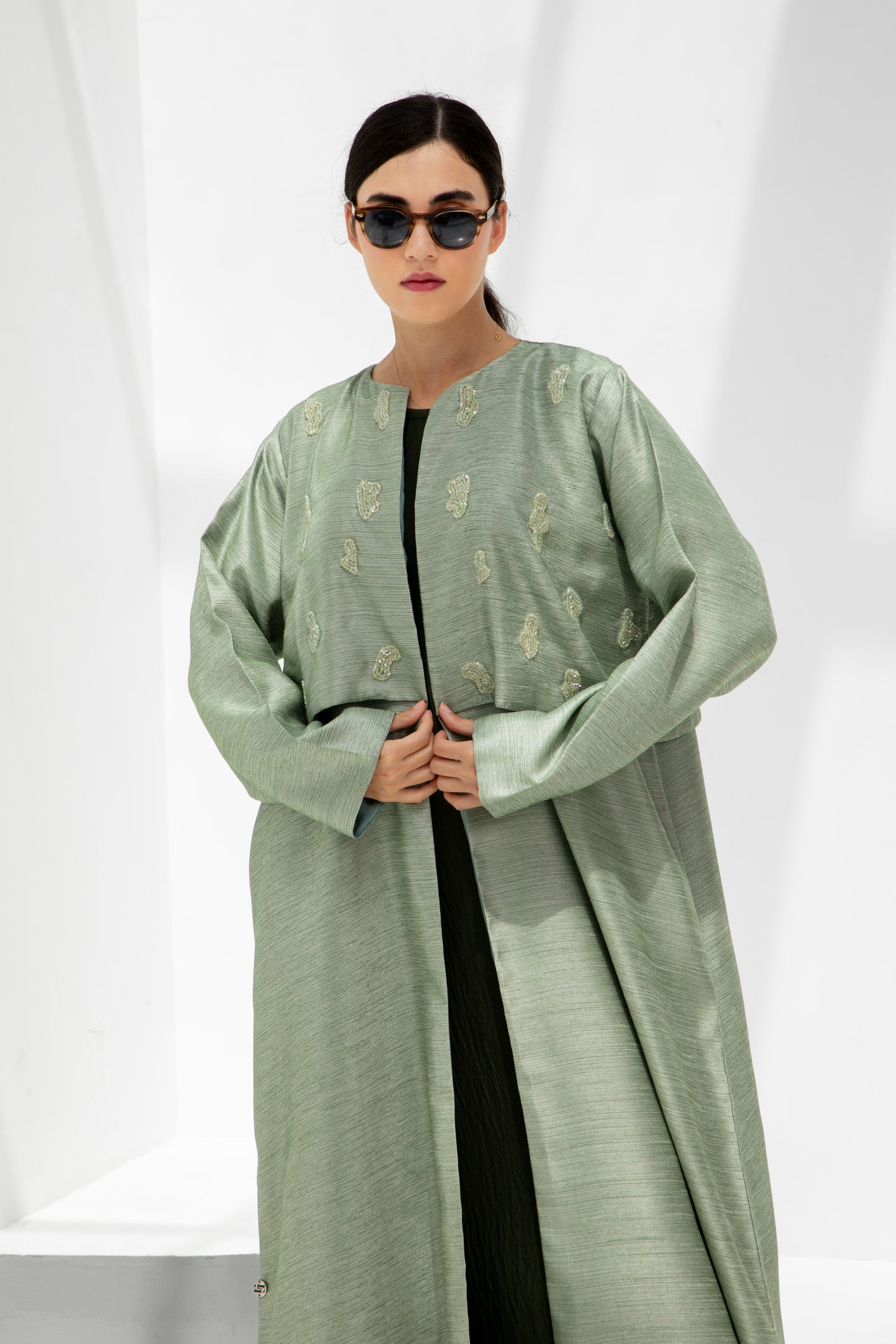 Mint Glow Abaya