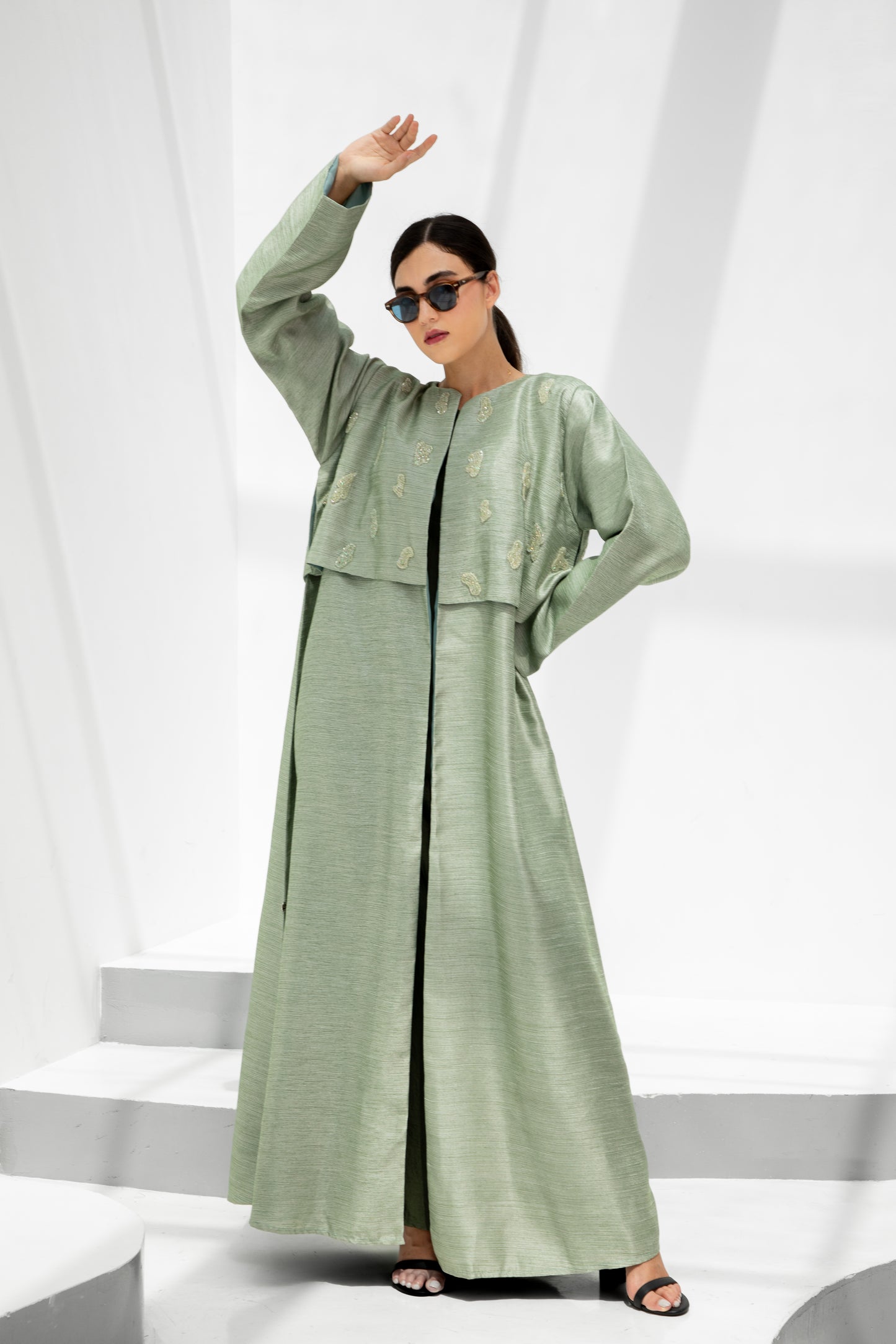 Mint Glow Abaya