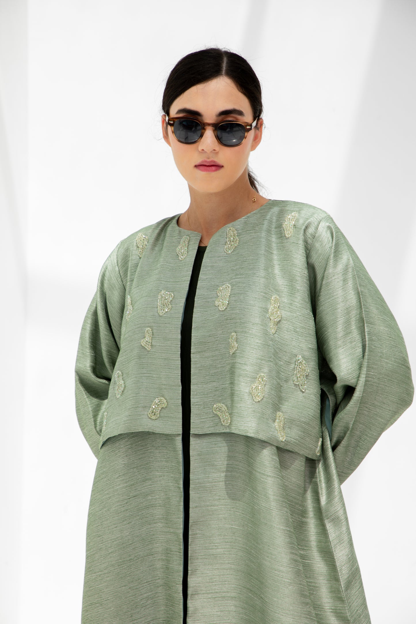 Mint Glow Abaya