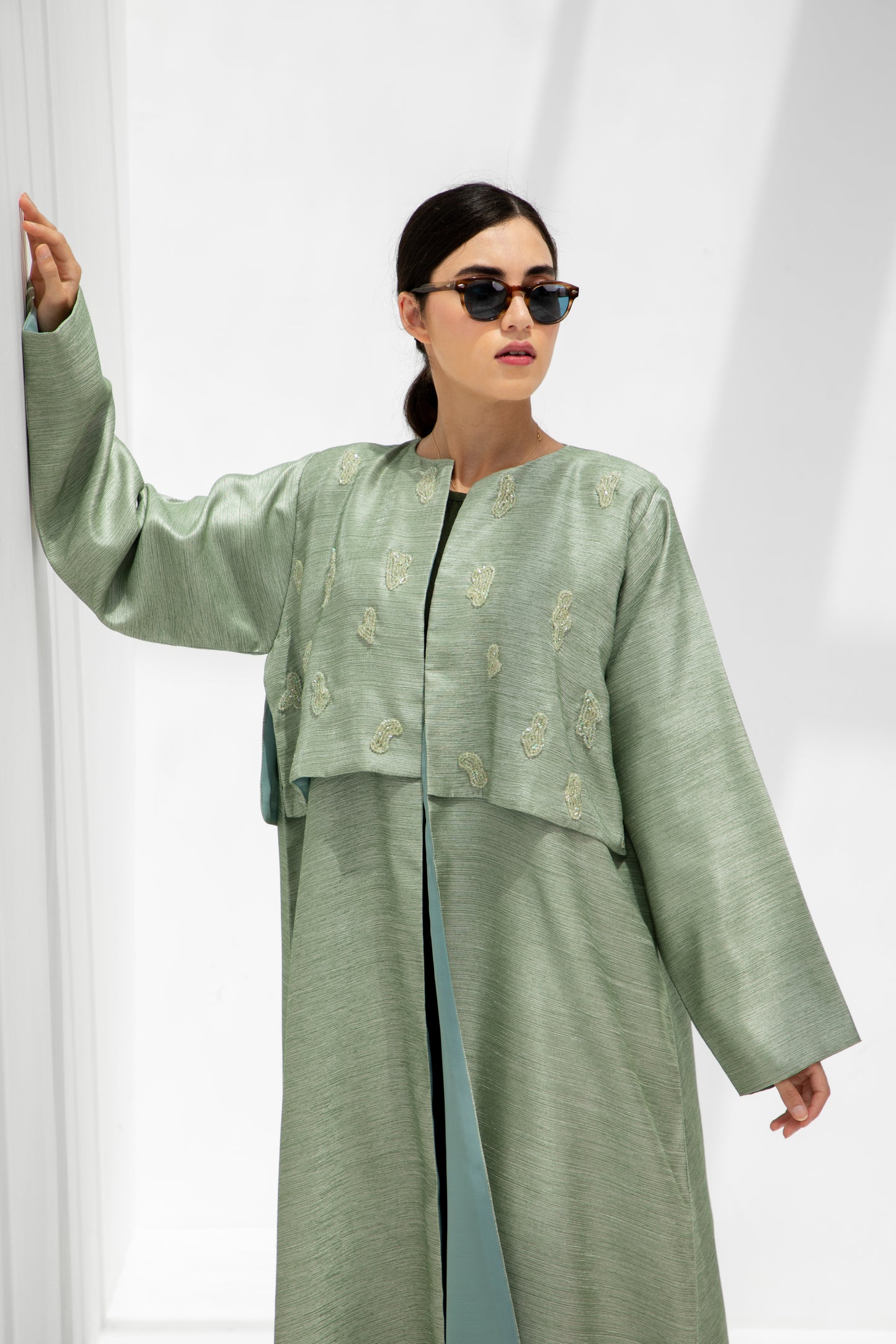 Mint Glow Abaya