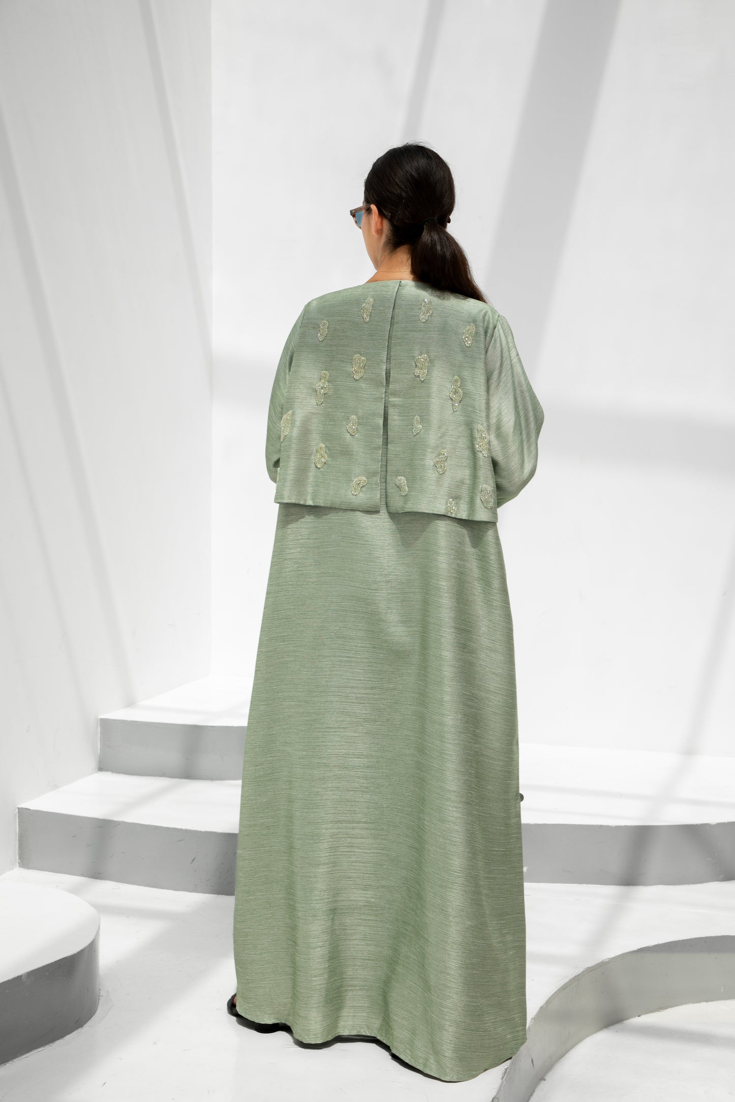 Mint Glow Abaya