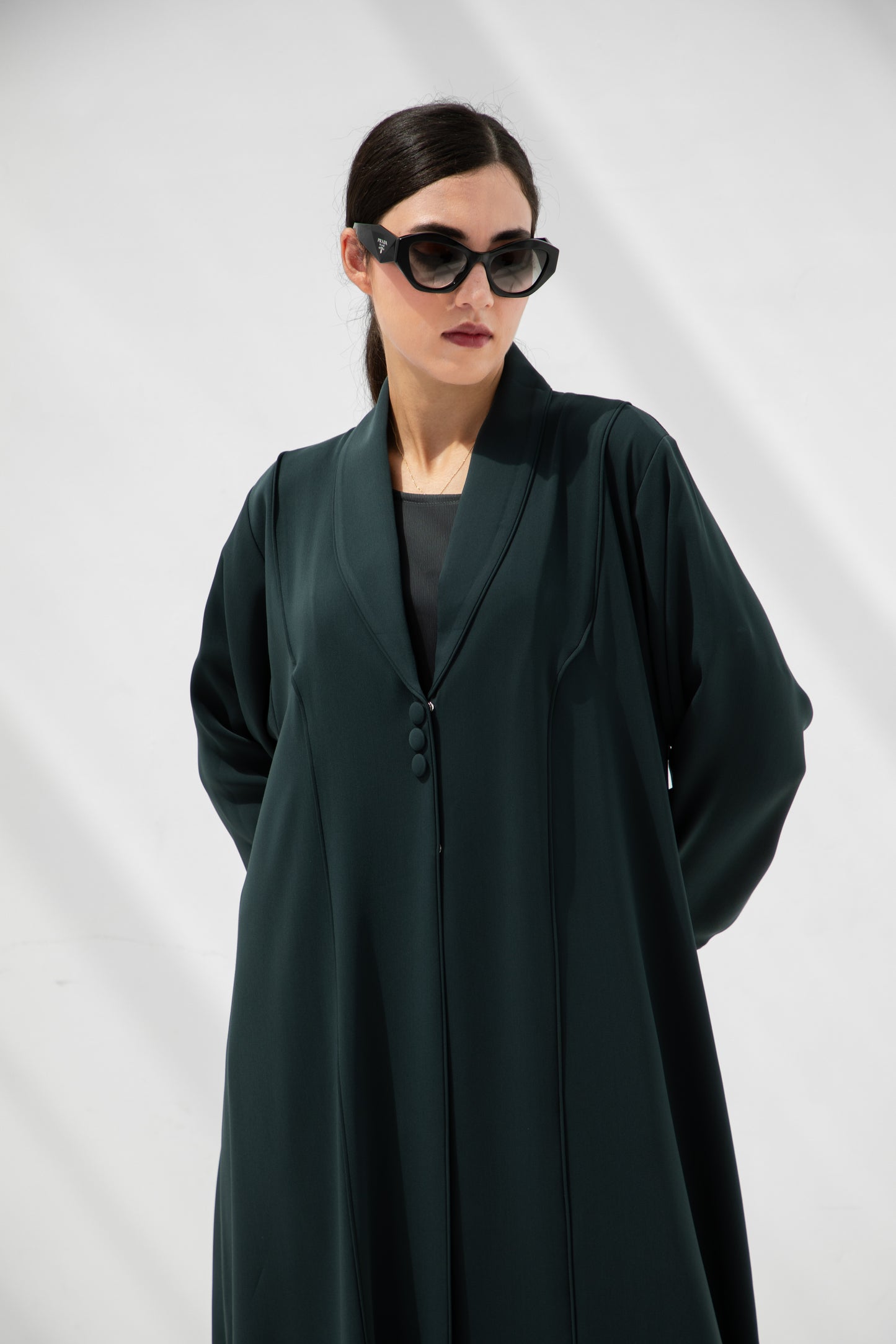 Deep Teal Minimalist Abaya