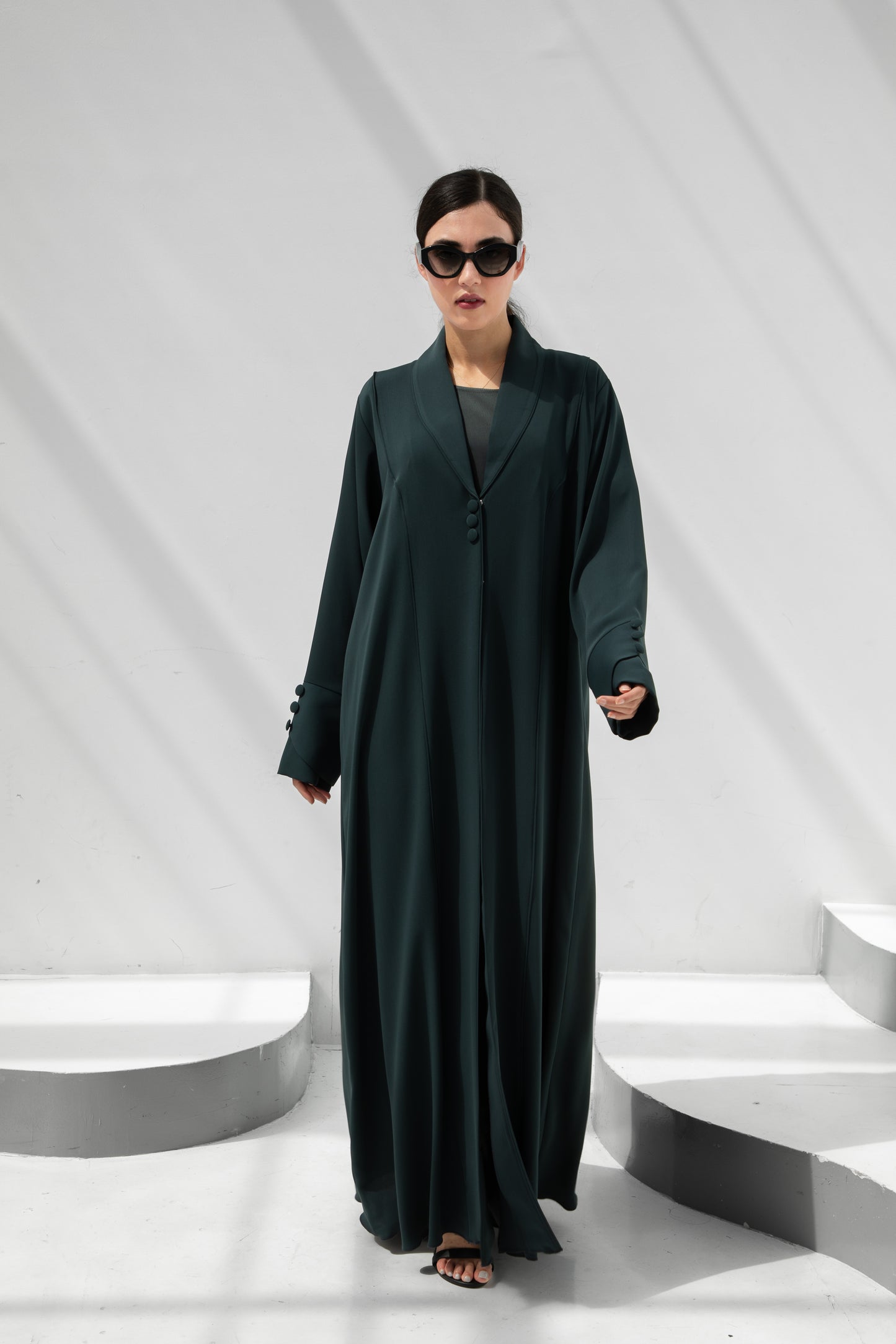 Deep Teal Minimalist Abaya