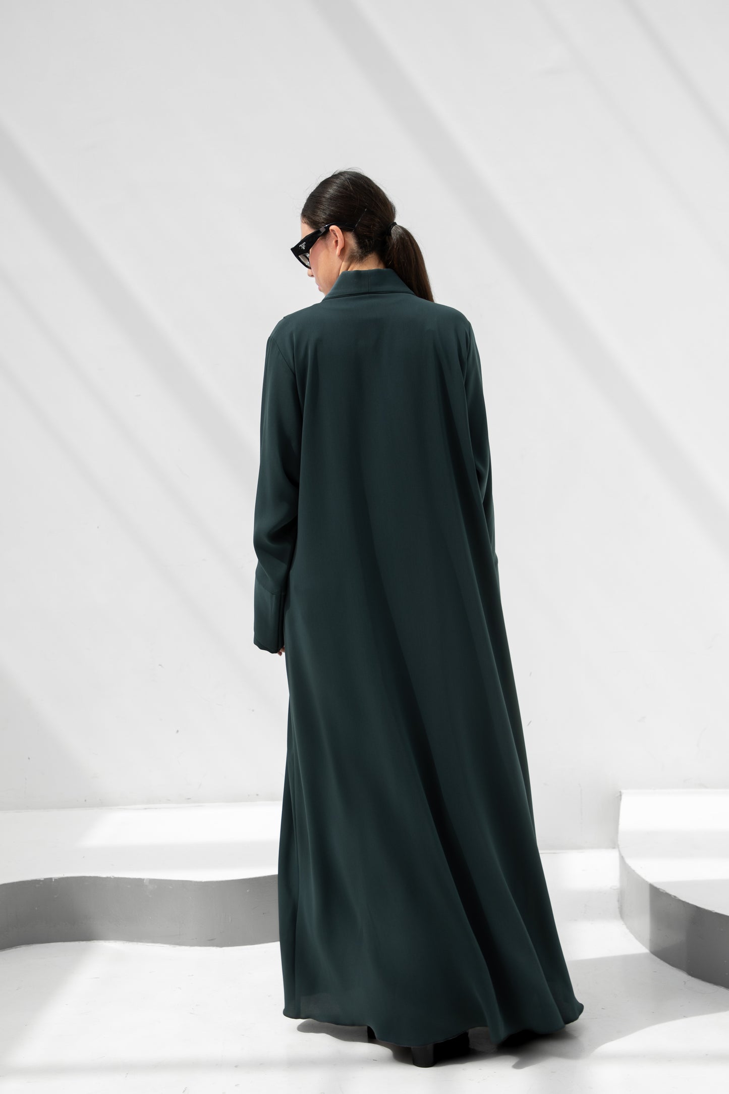 Deep Teal Minimalist Abaya