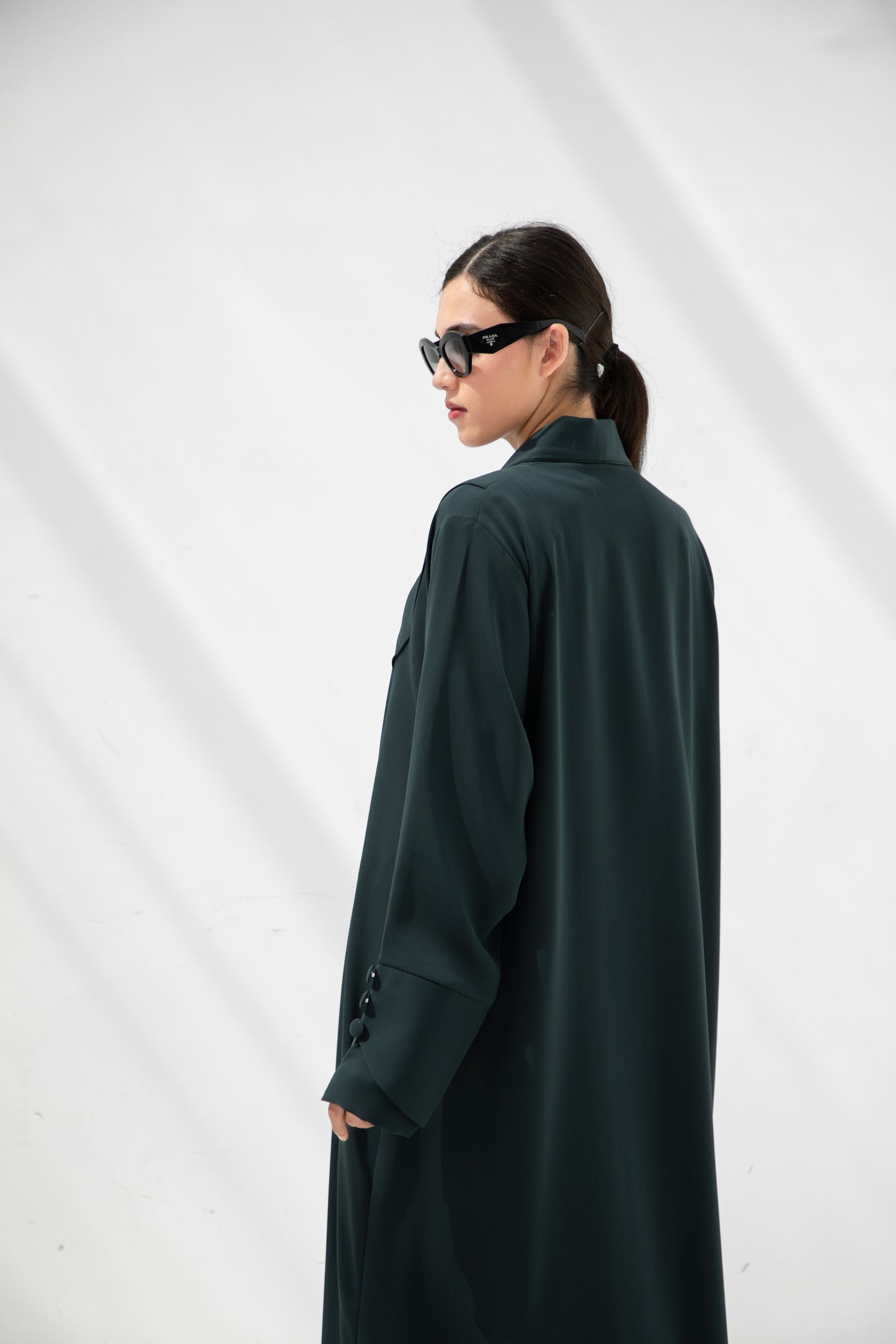 Deep Teal Minimalist Abaya
