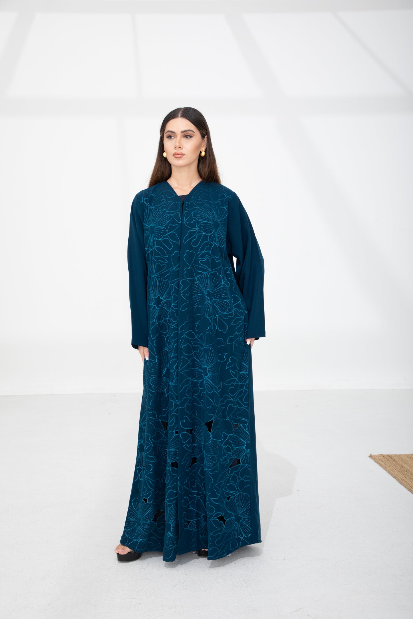 Midnight Teal Abaya