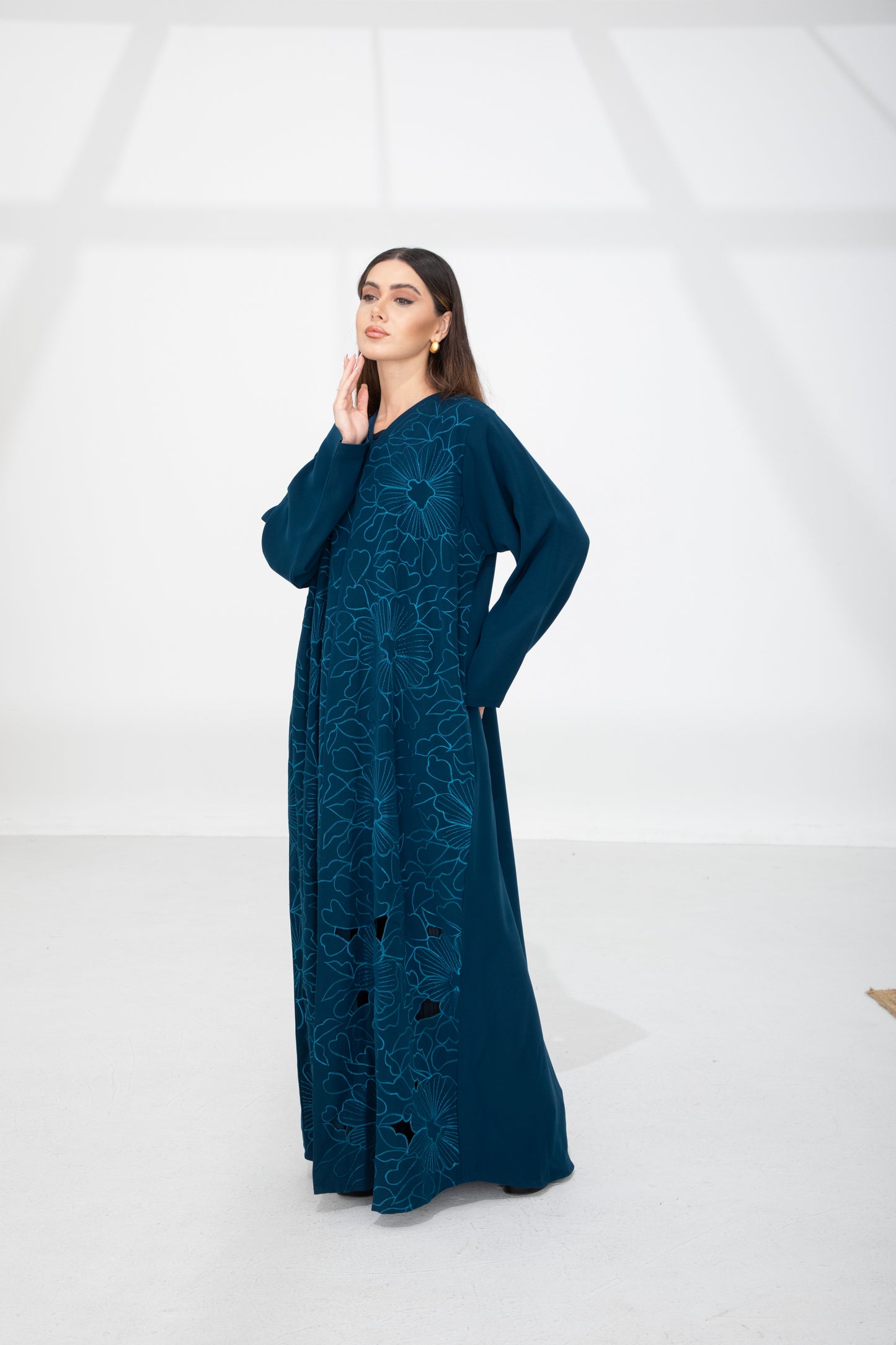 Midnight Teal Abaya