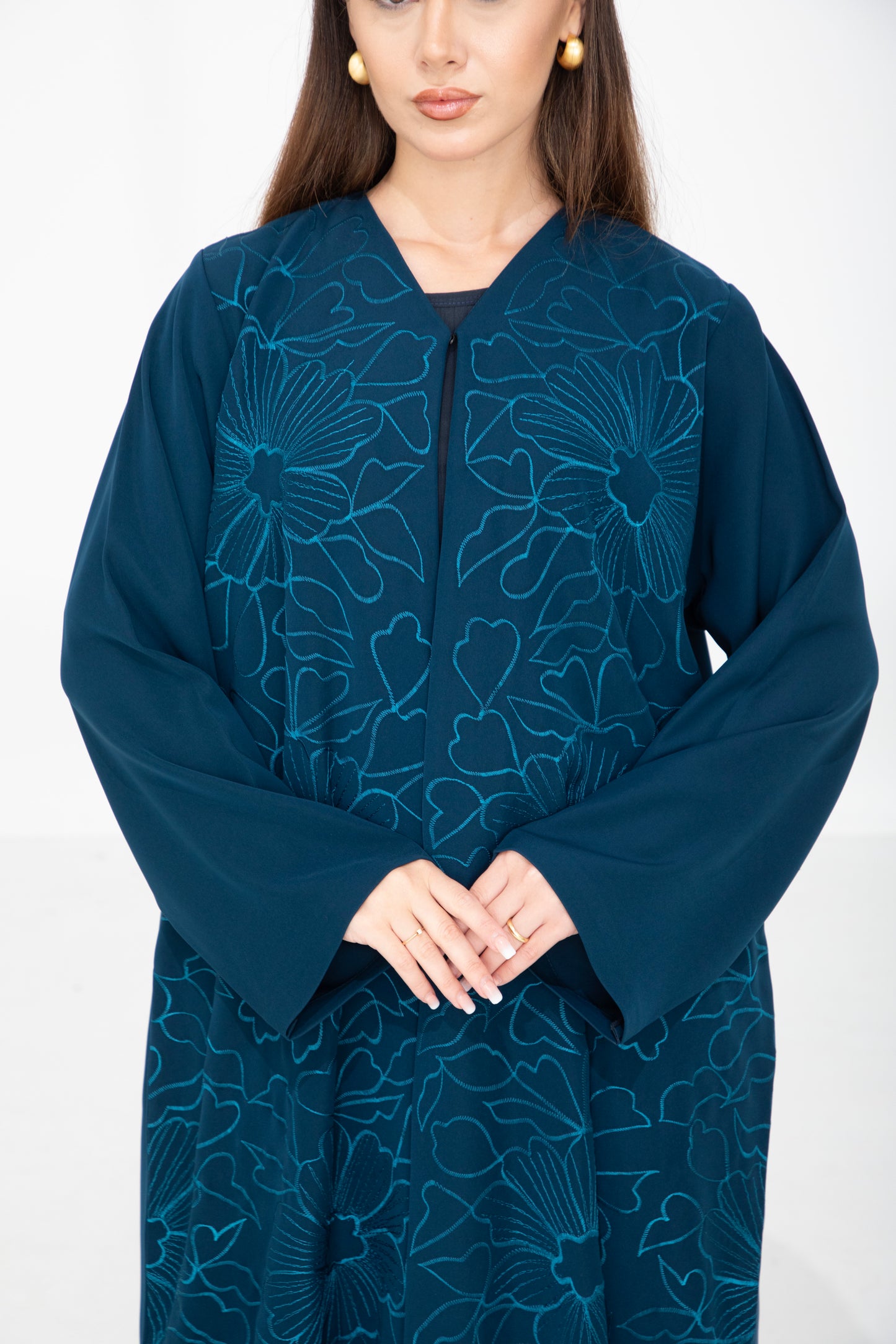 Midnight Teal Abaya