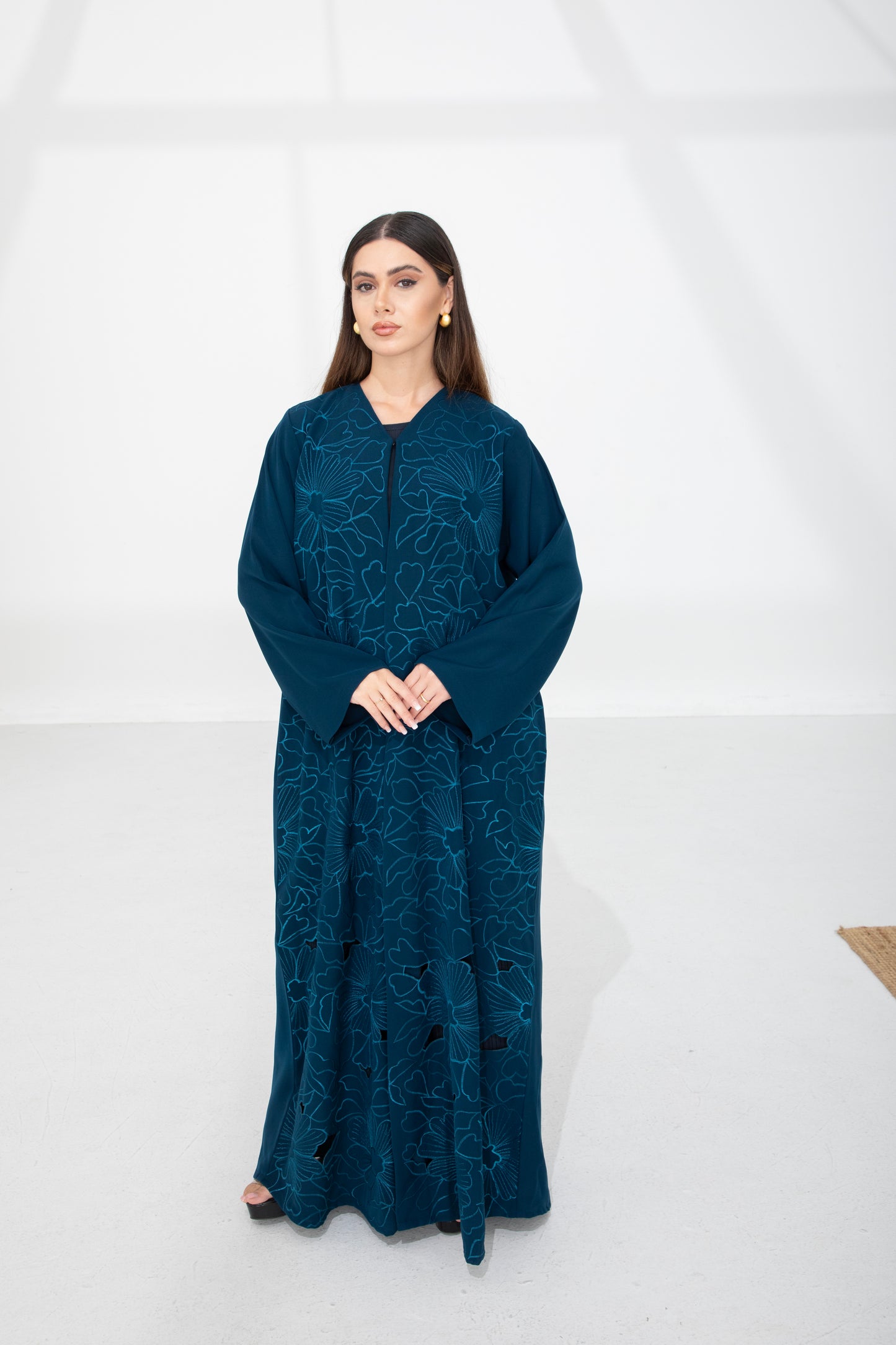 Midnight Teal Abaya