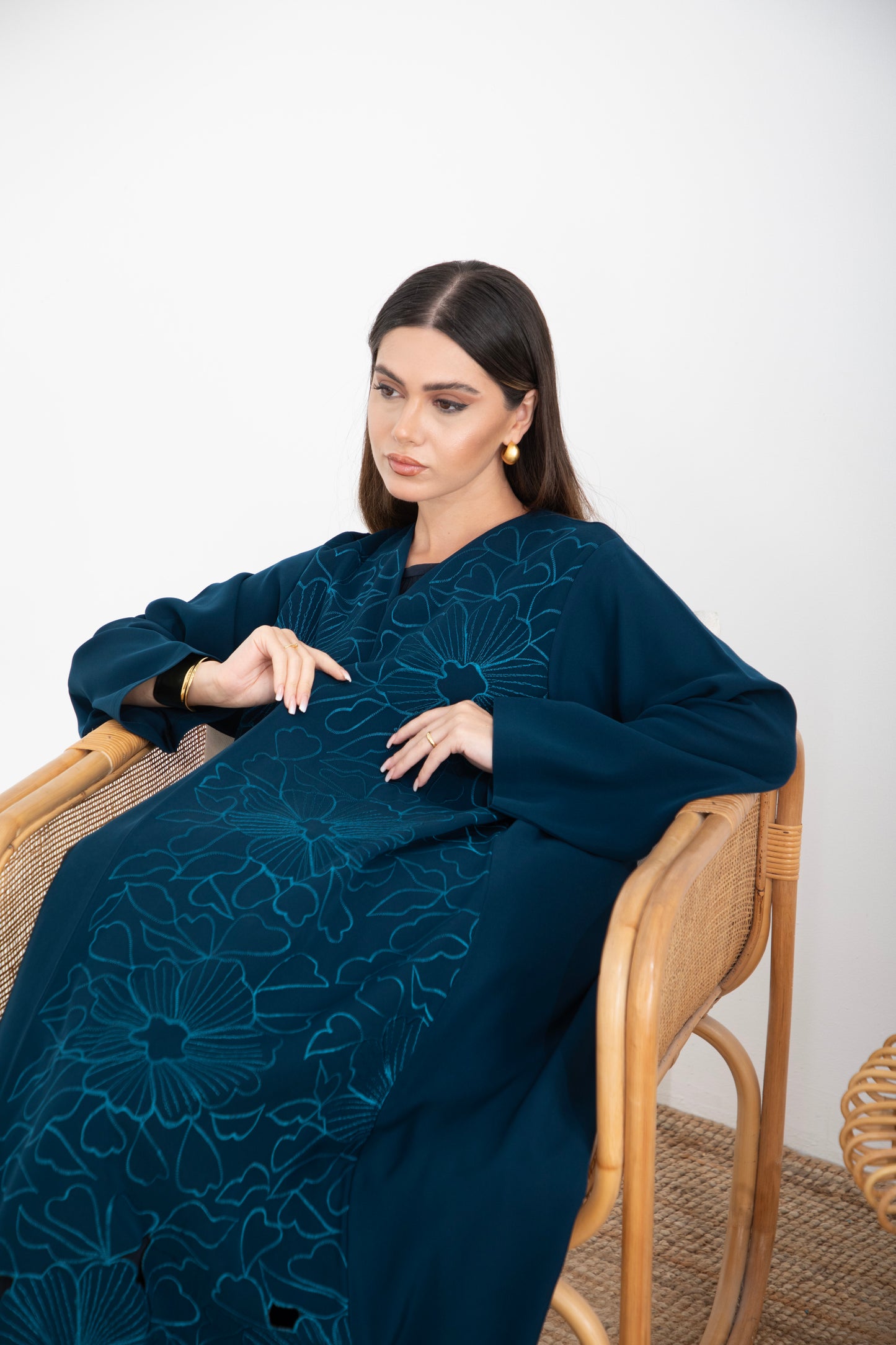 Midnight Teal Abaya