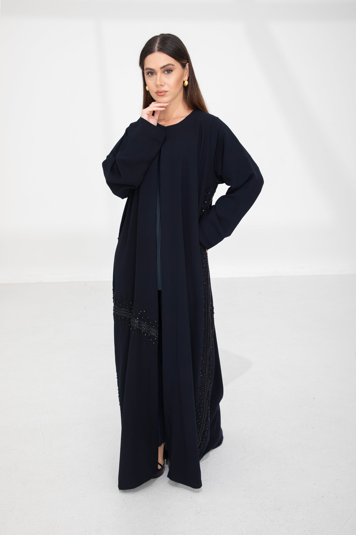 Black Beaded Abaya
