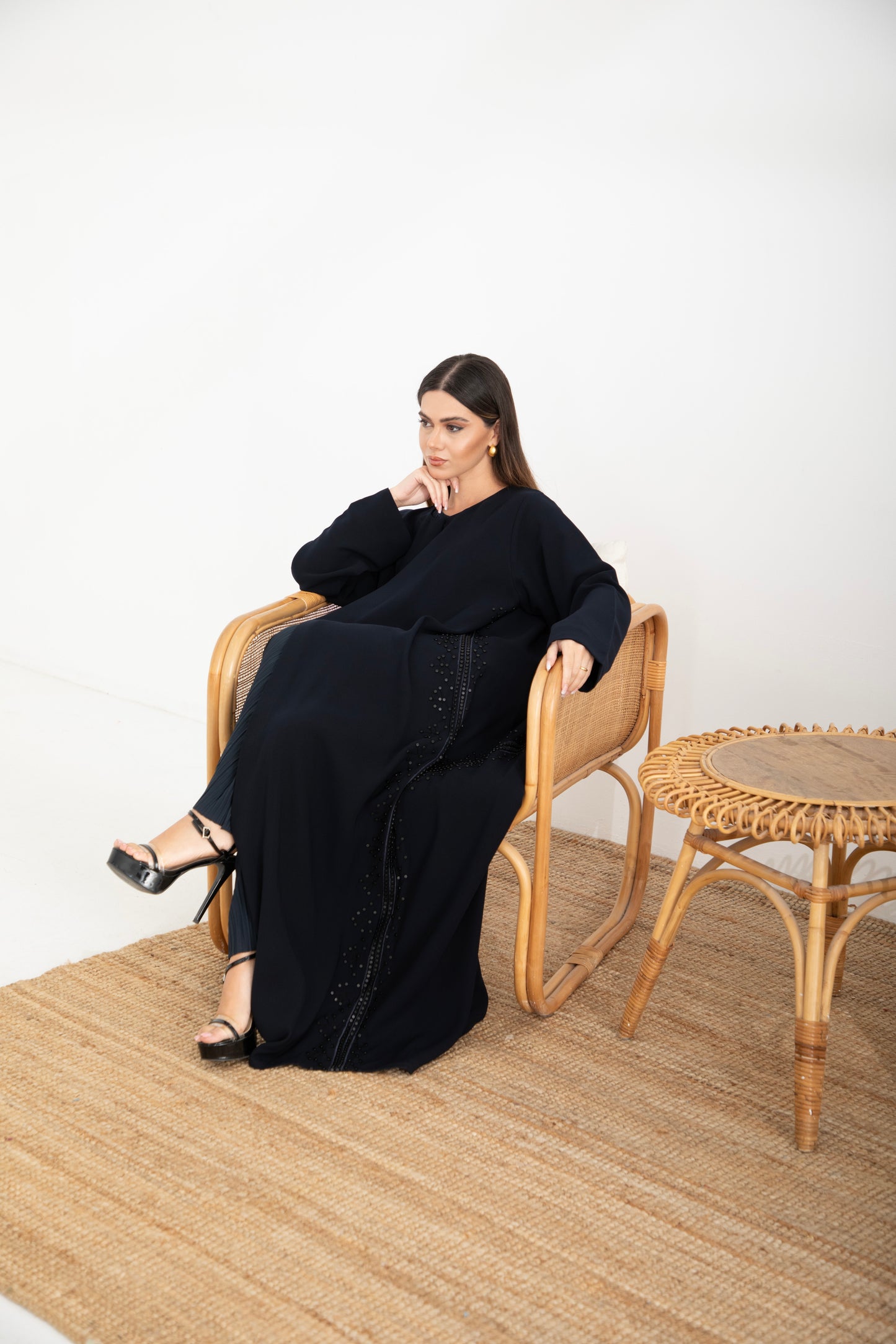 Black Beaded Abaya