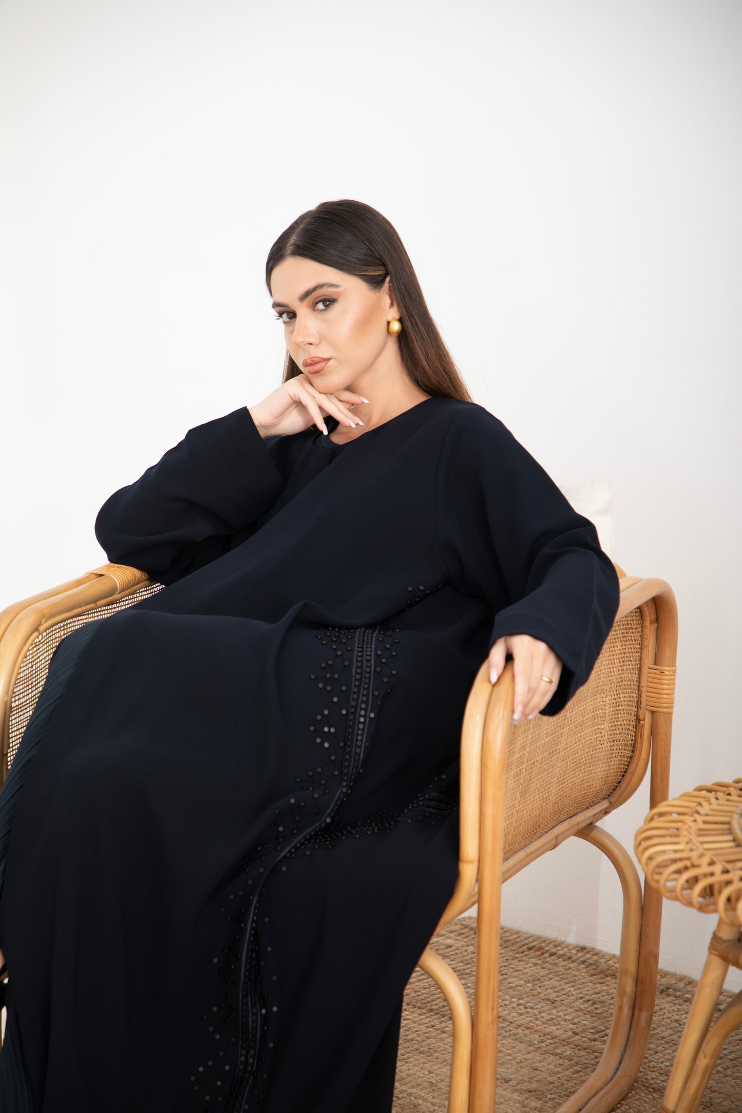 Black Beaded Abaya