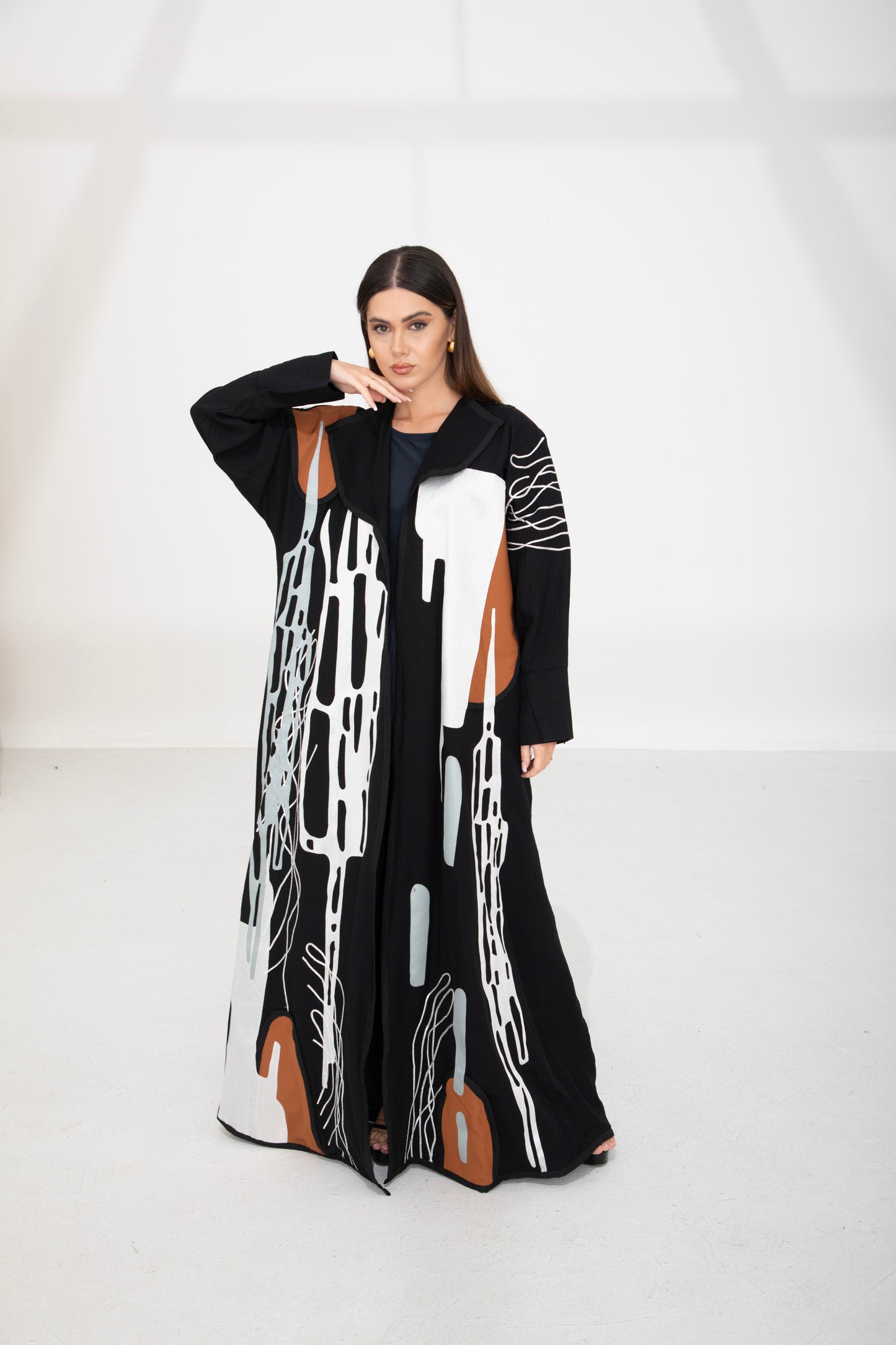 Abstract Art Black Abaya