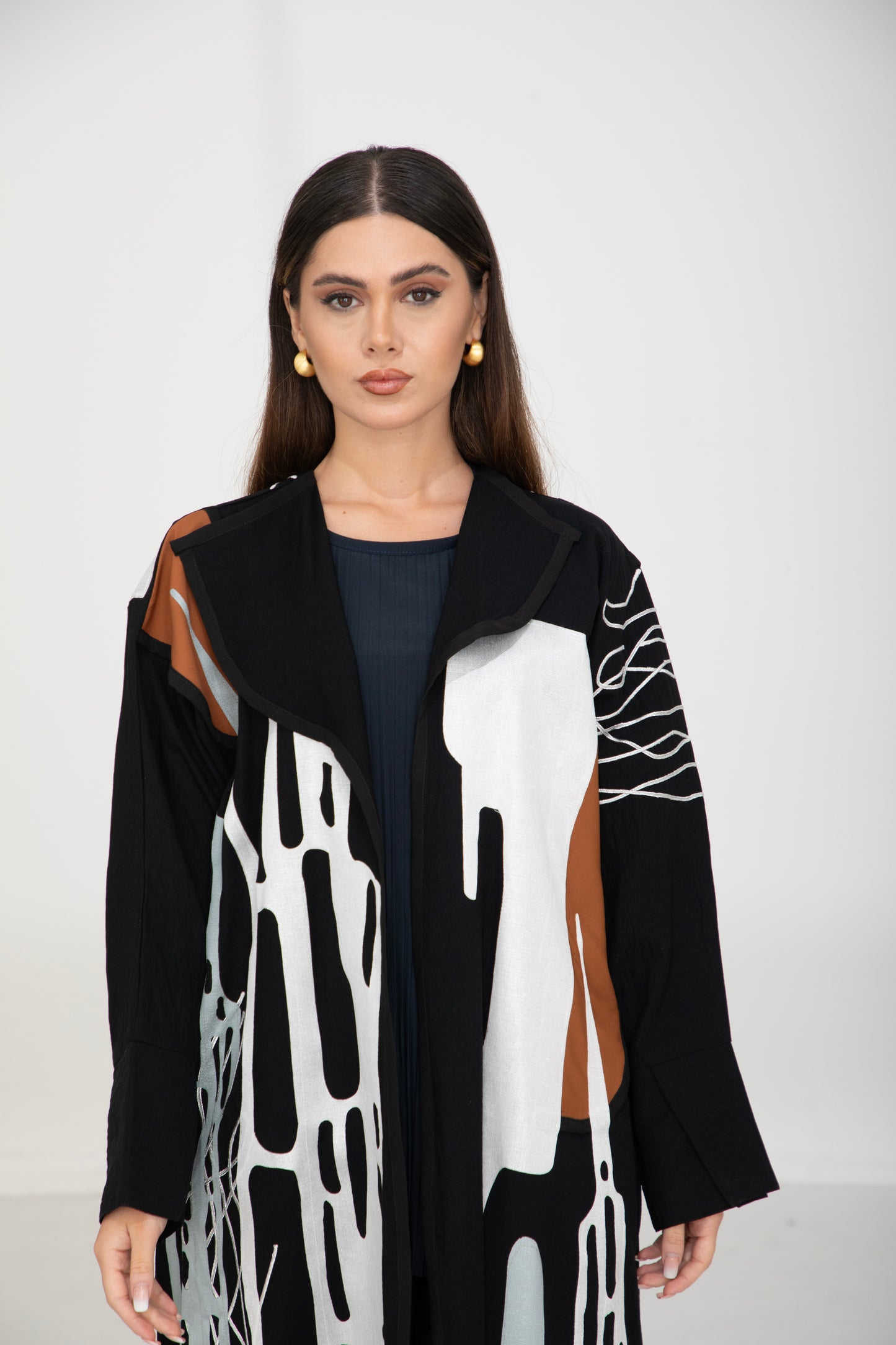 Abstract Art Black Abaya