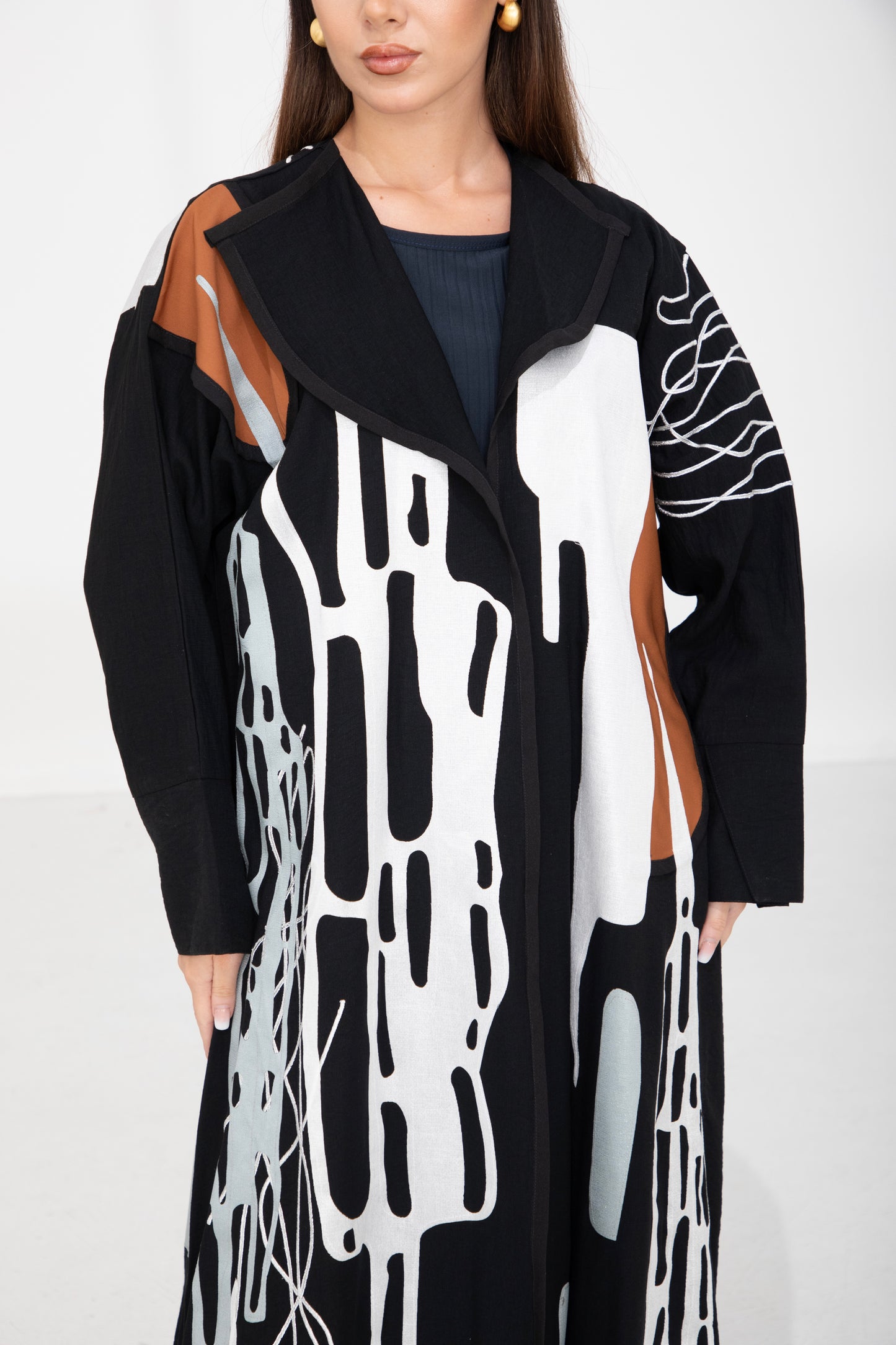 Abstract Art Black Abaya