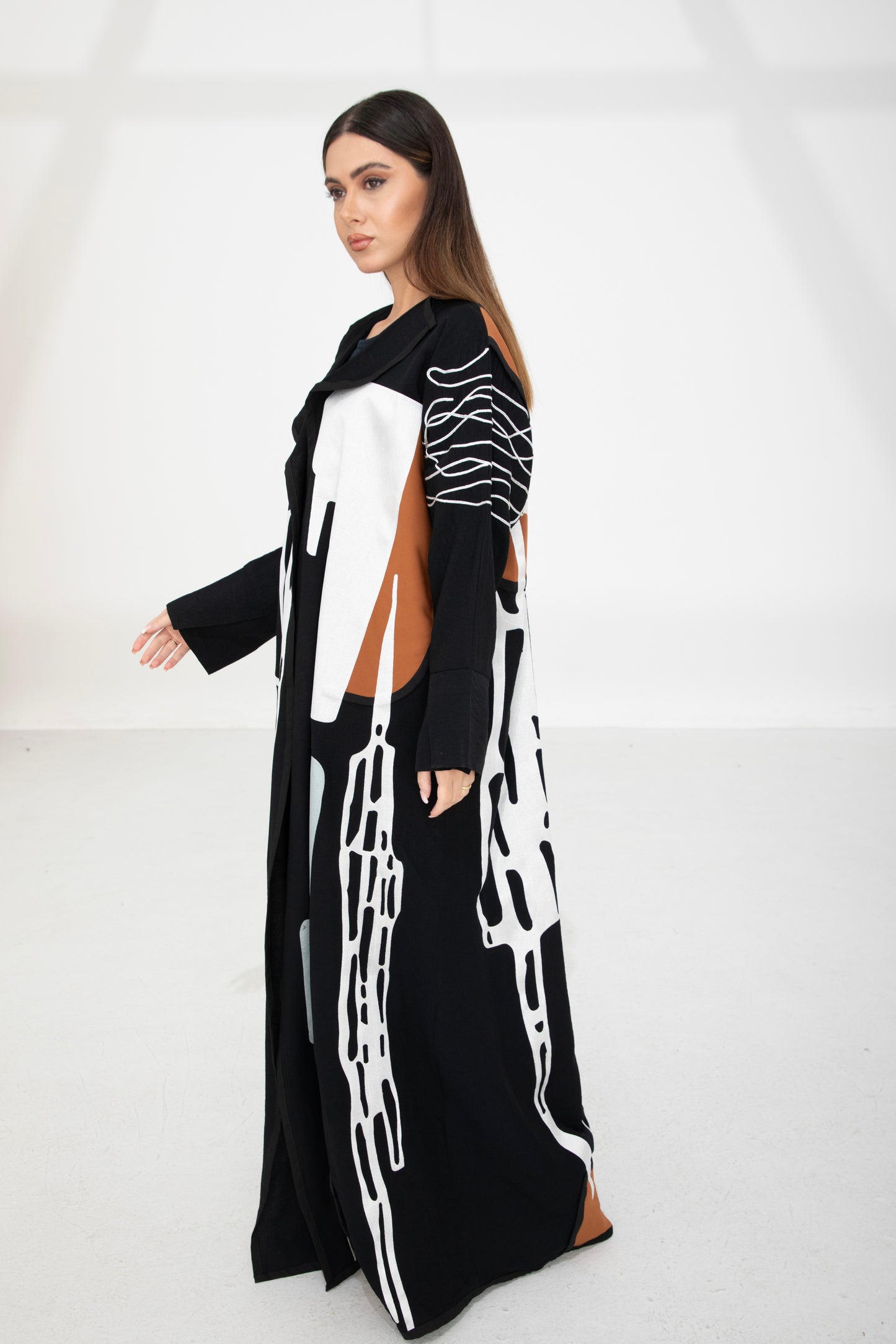 Abstract Art Black Abaya