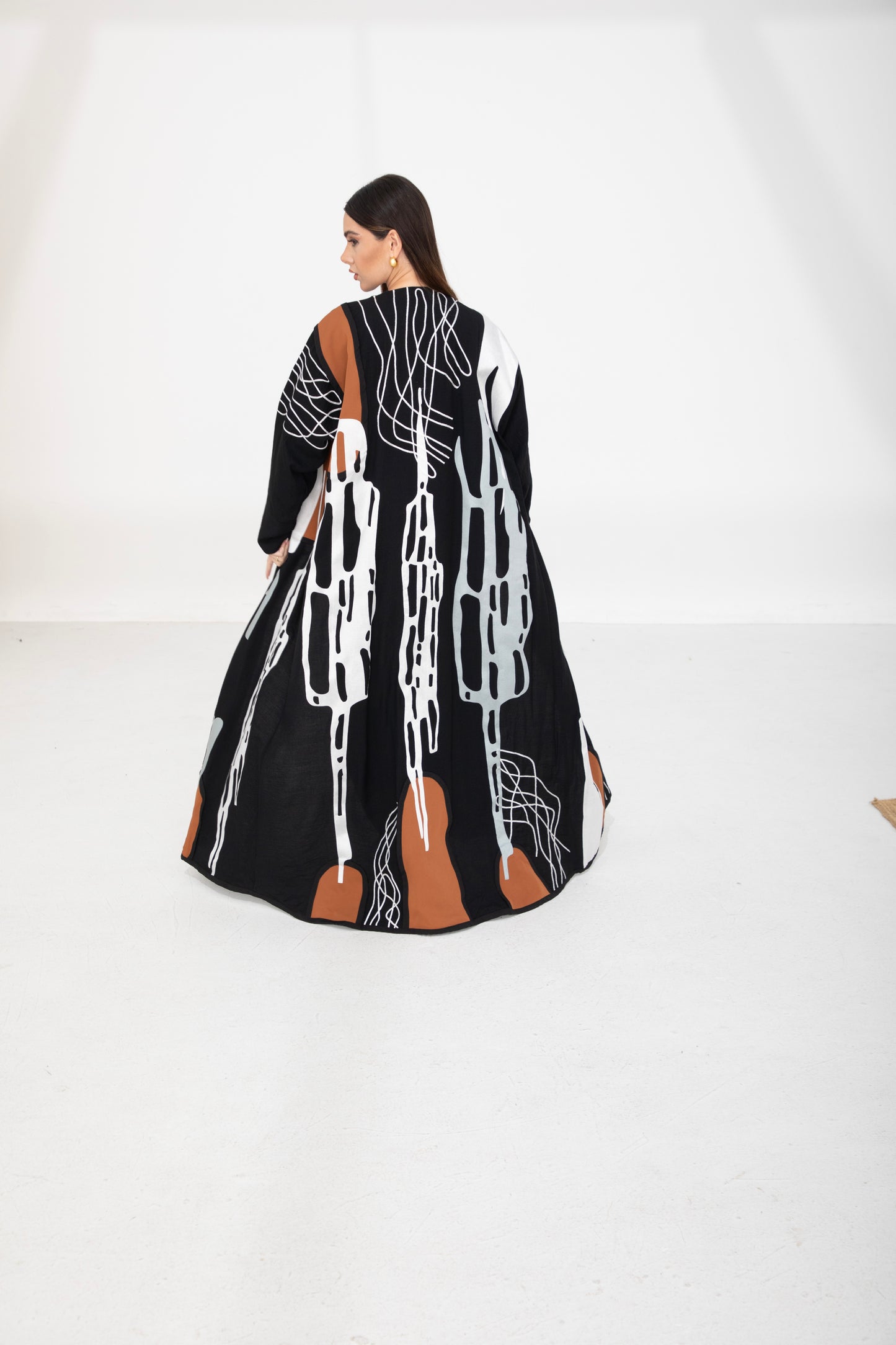 Abstract Art Black Abaya