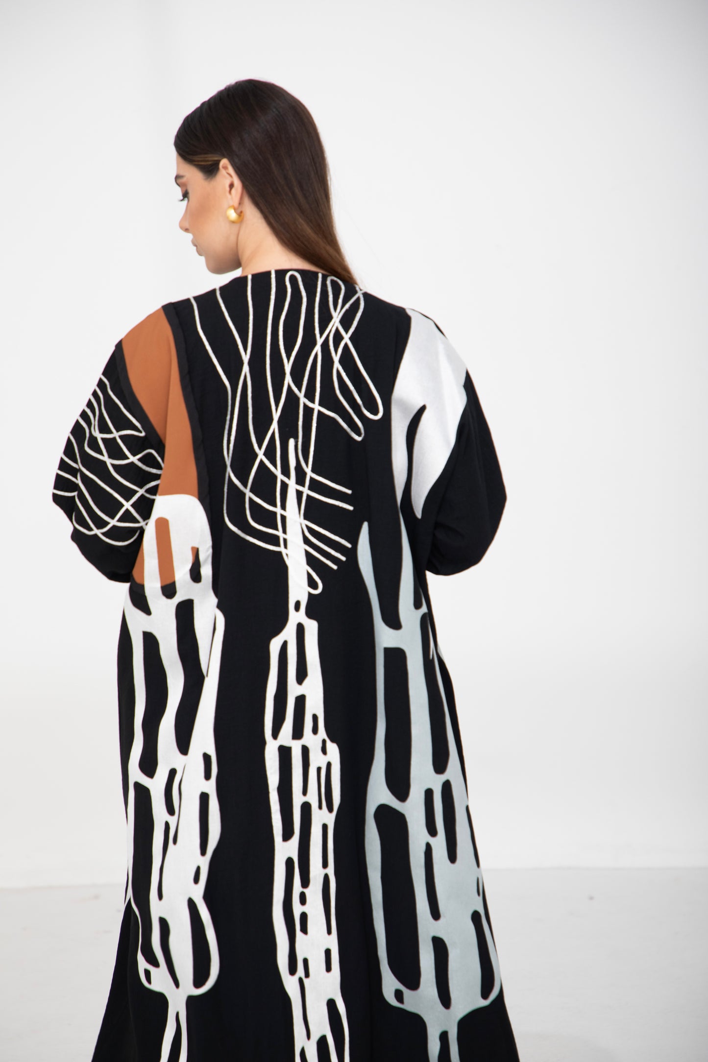 Abstract Art Black Abaya