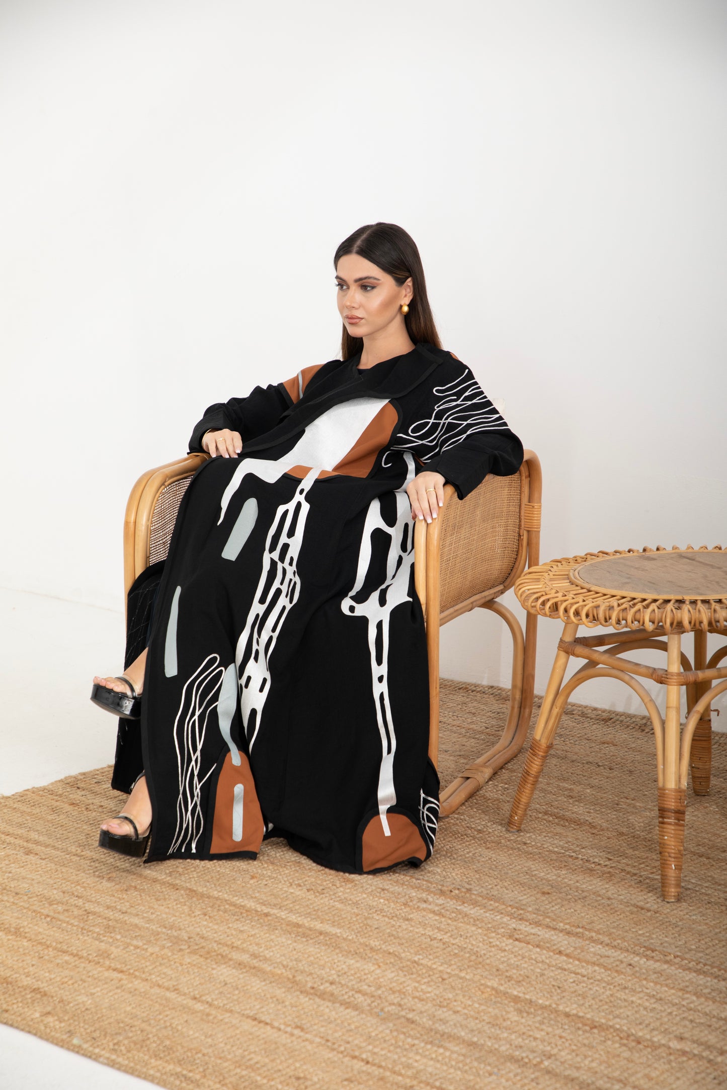 Abstract Art Black Abaya