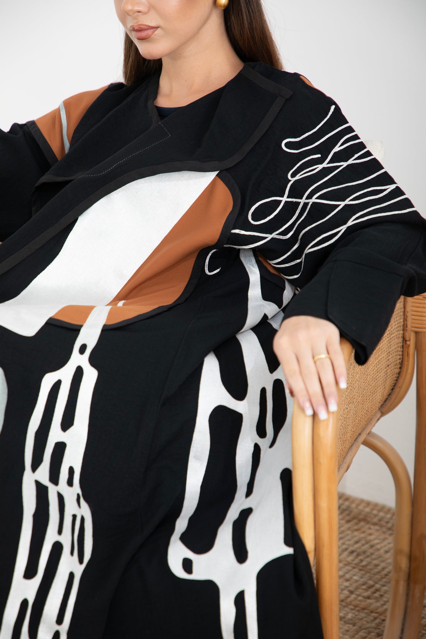 Abstract Art Black Abaya