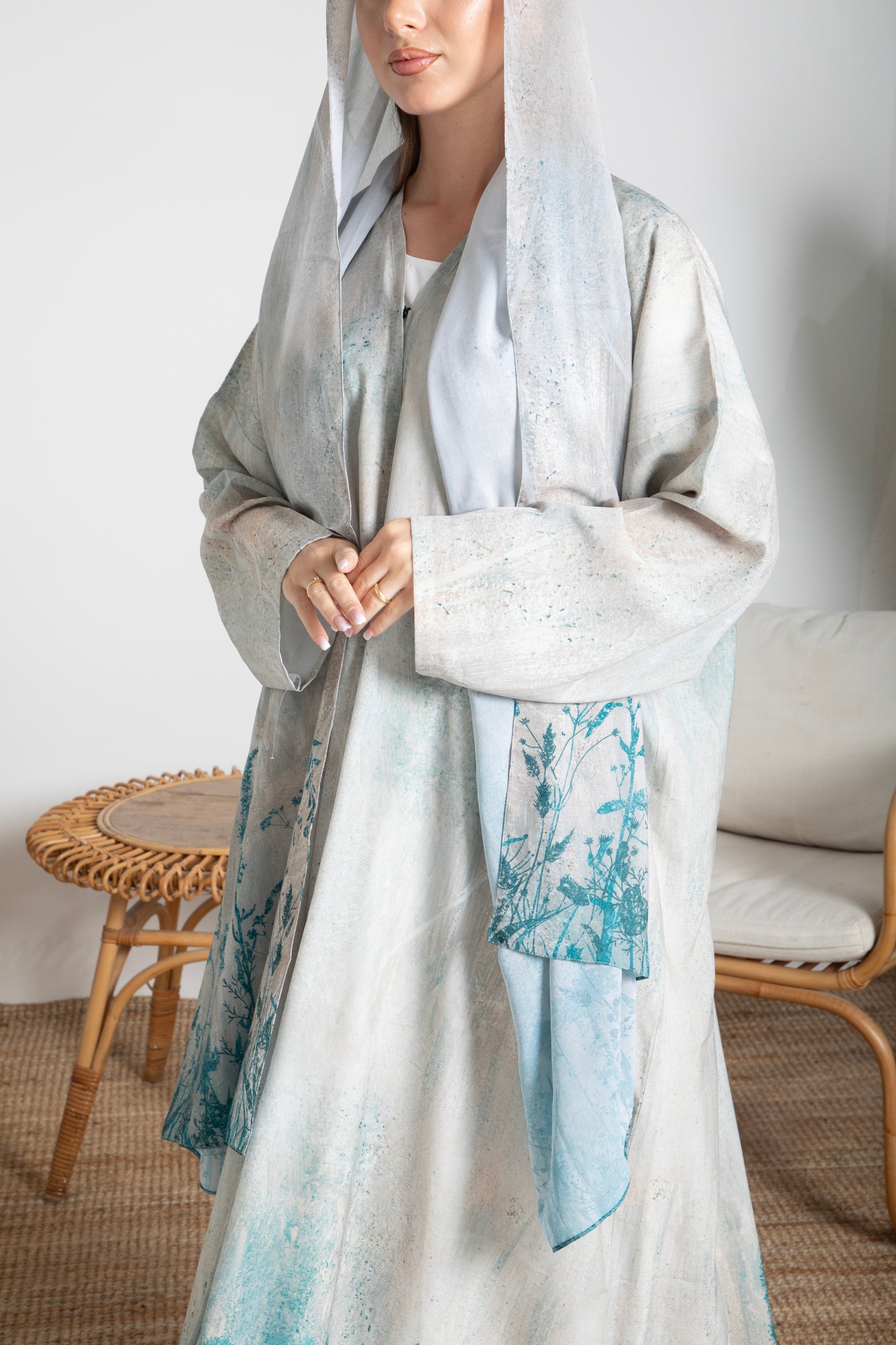 Pastel Printed Abaya