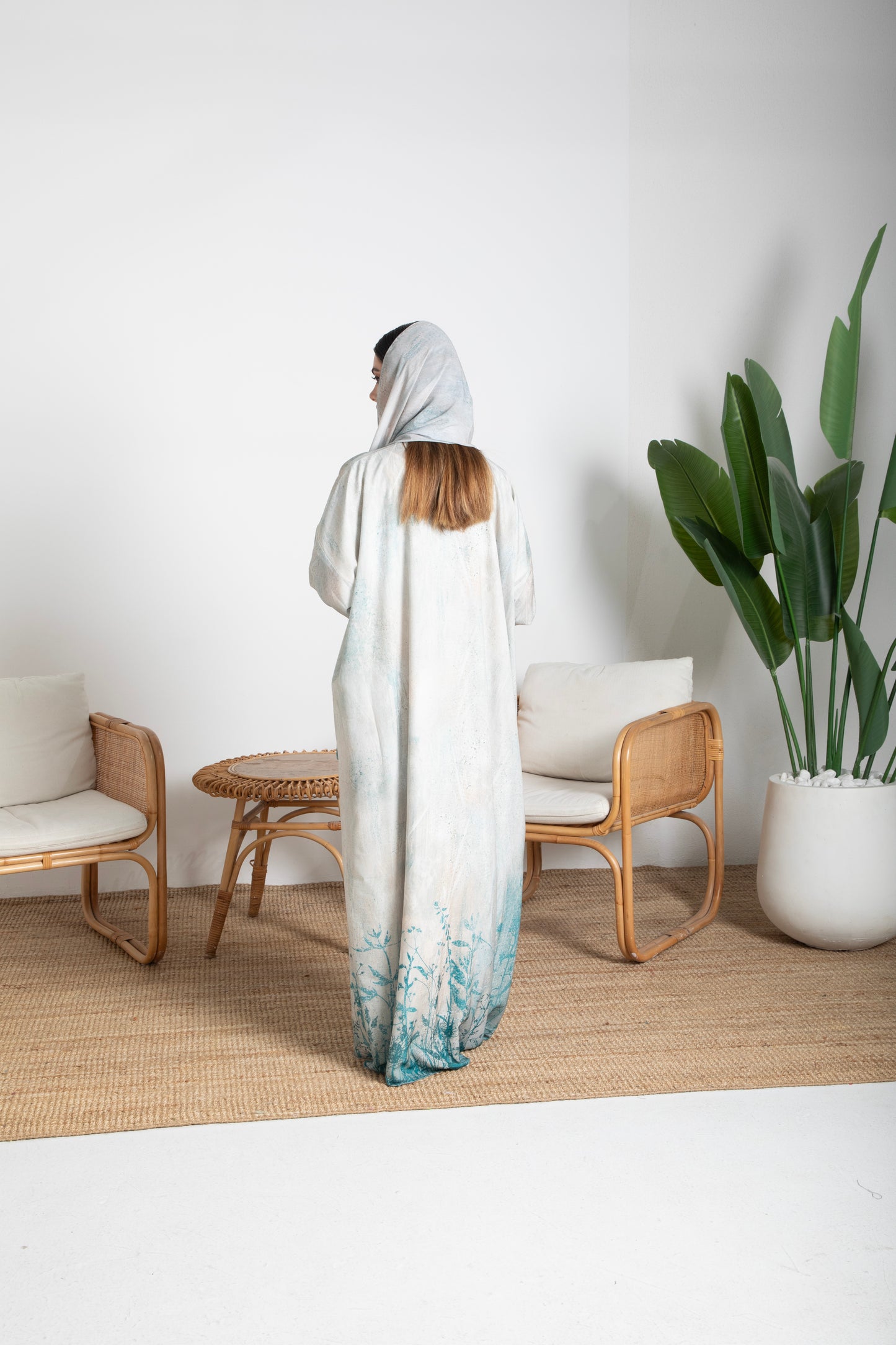 Pastel Printed Abaya
