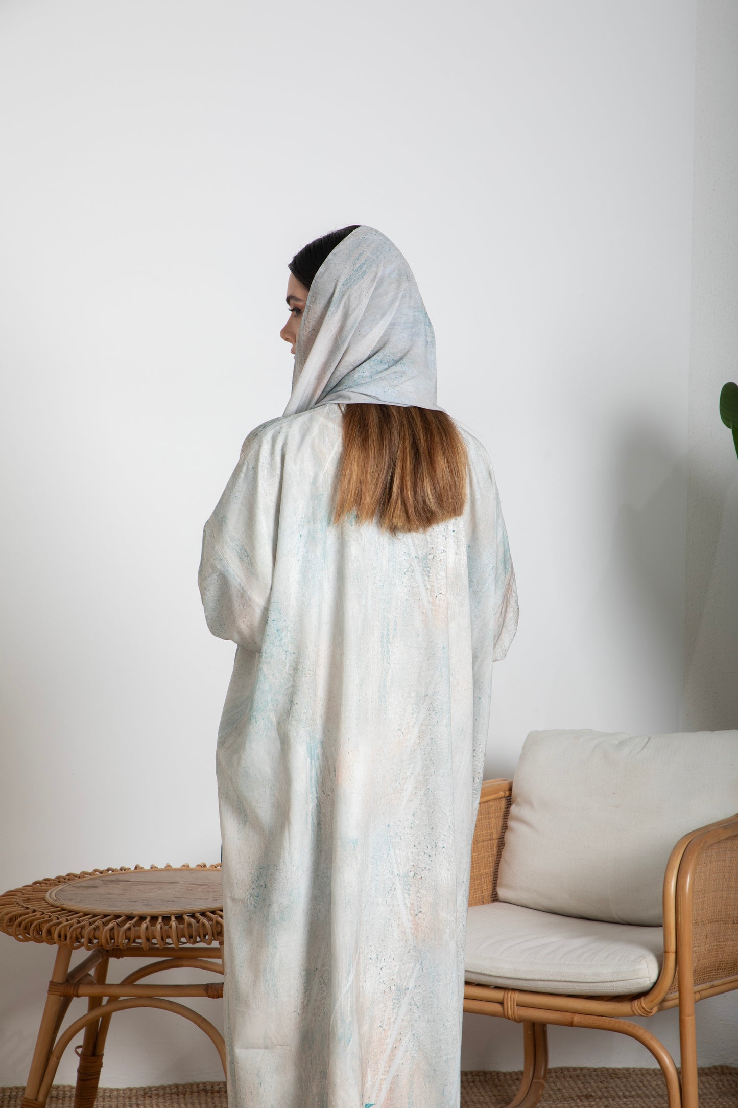 Pastel Printed Abaya