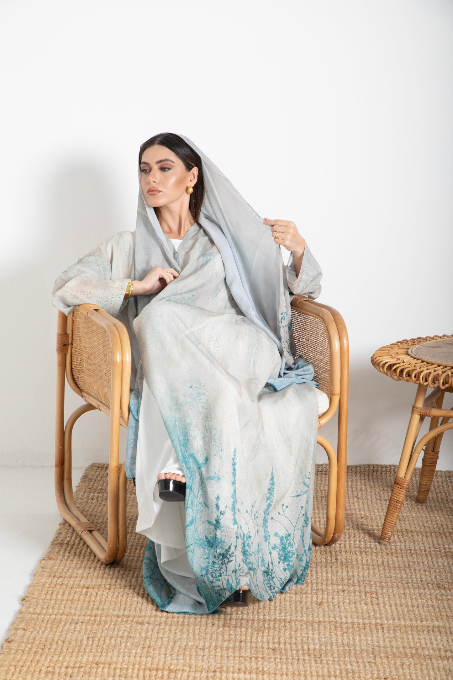Pastel Printed Abaya