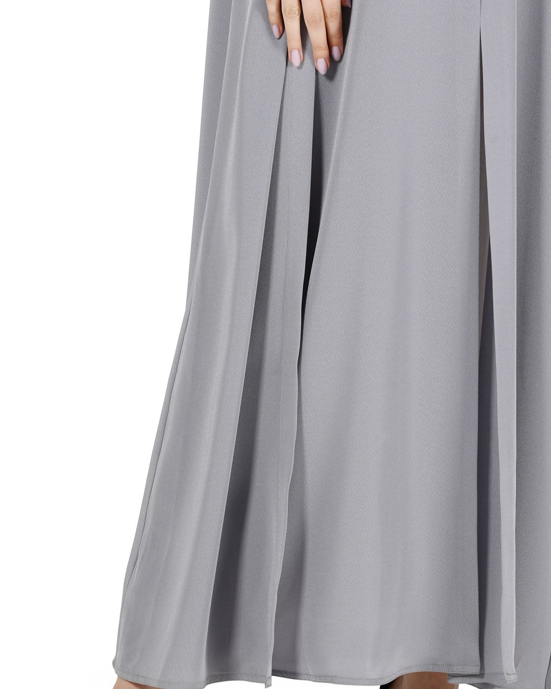 Light Grey Buttoned Abaya