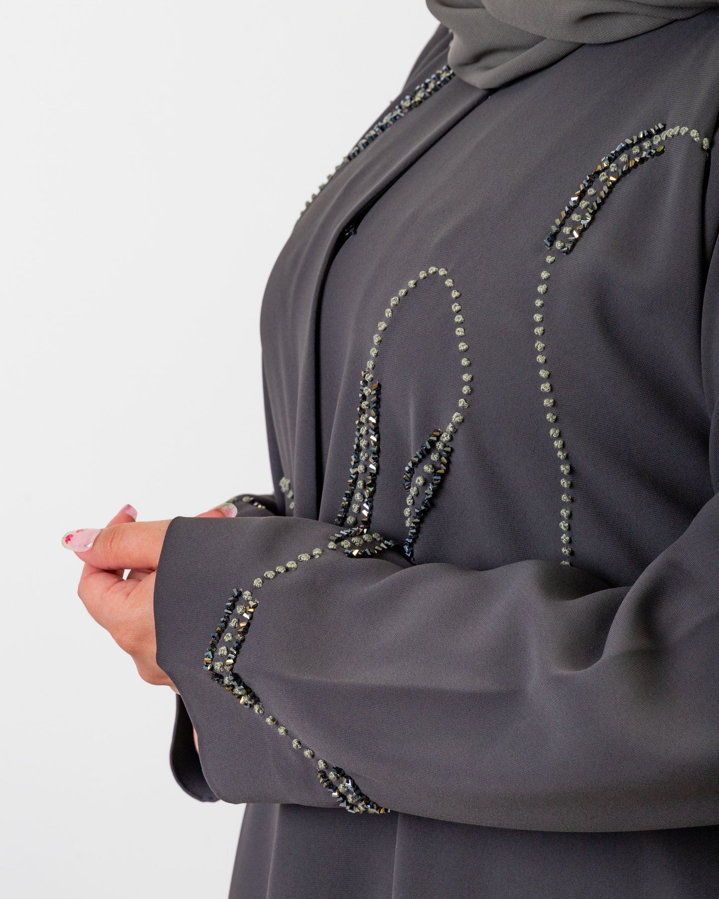 Abstract Beaded Abaya