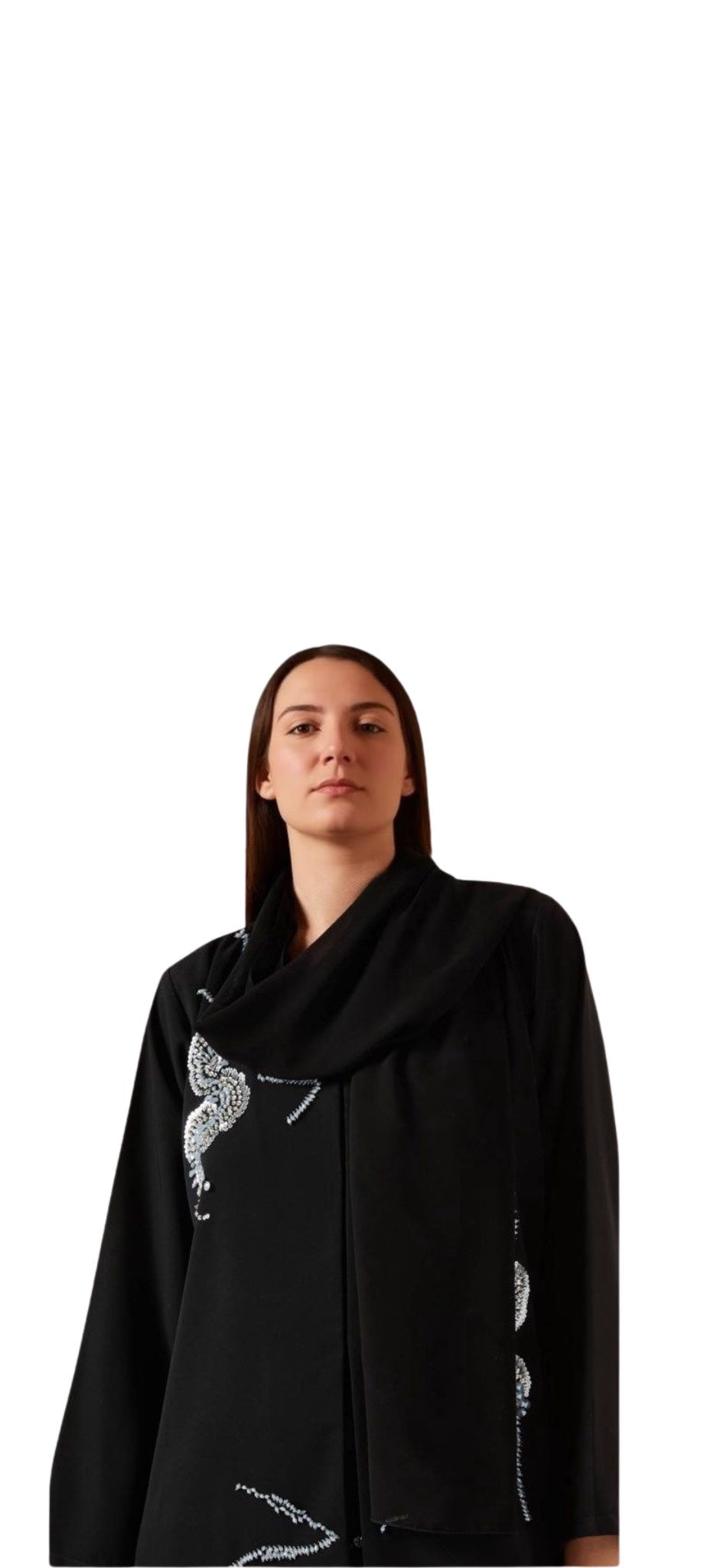 Embellished black abaya