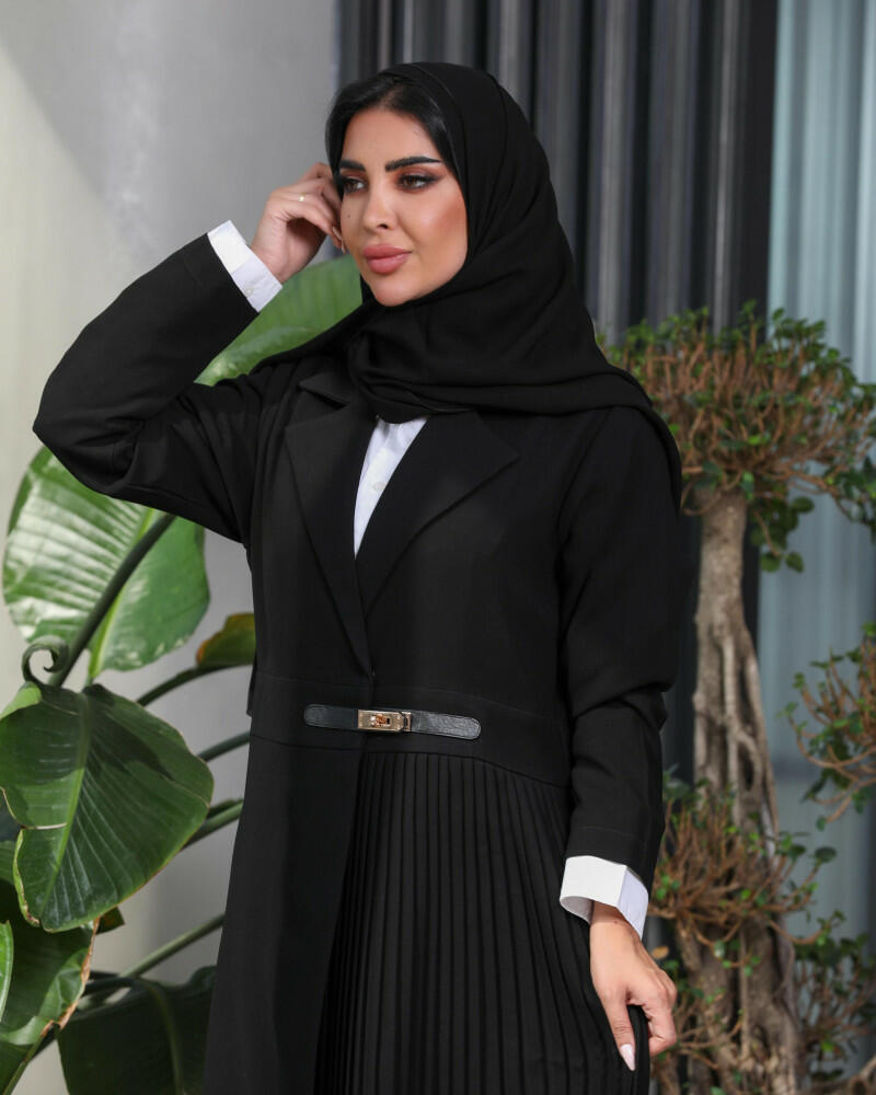 Midnight Pleat Abaya