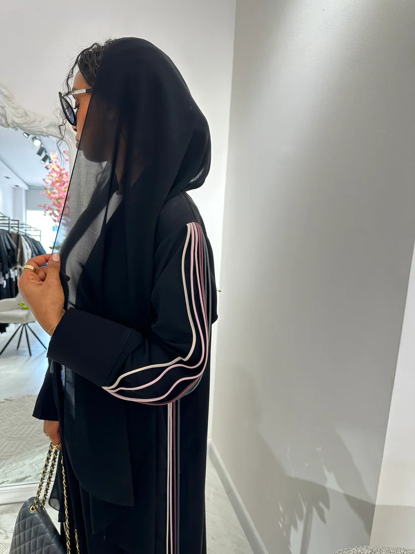 Noir wave Abaya