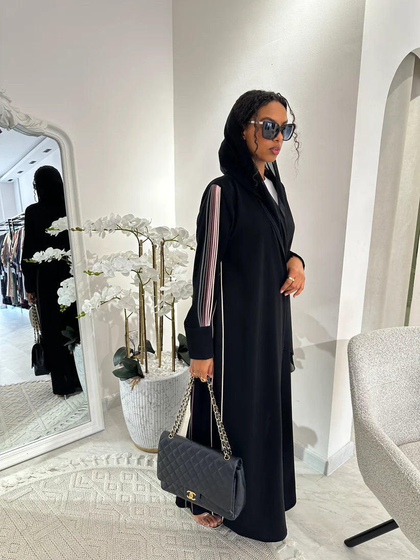 Noir wave Abaya