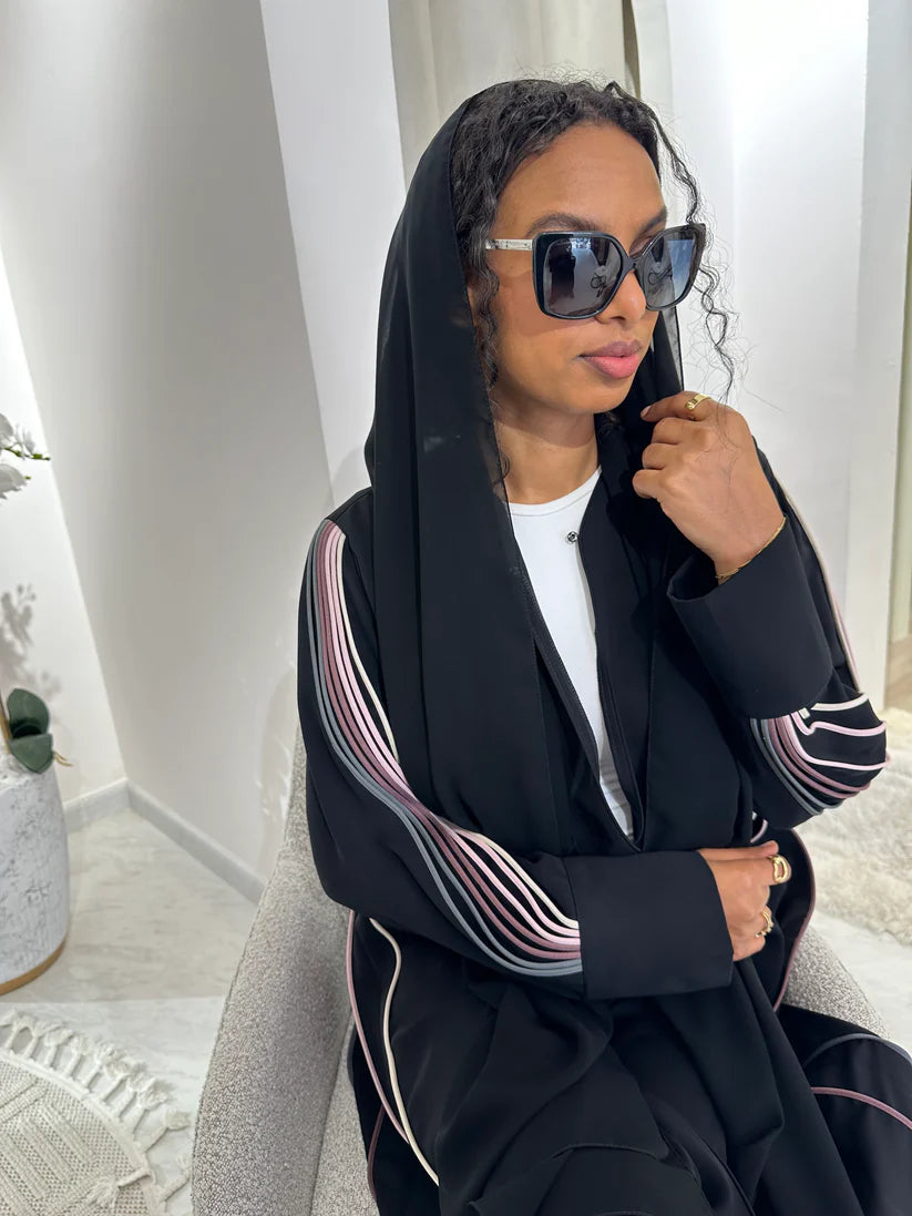 Noir wave Abaya