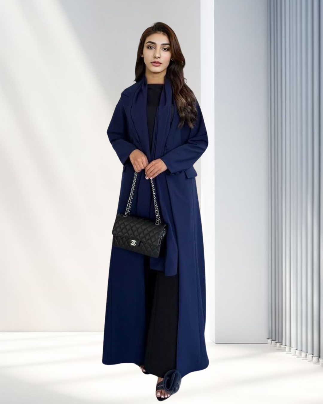 Blazer Cut Navy Abaya