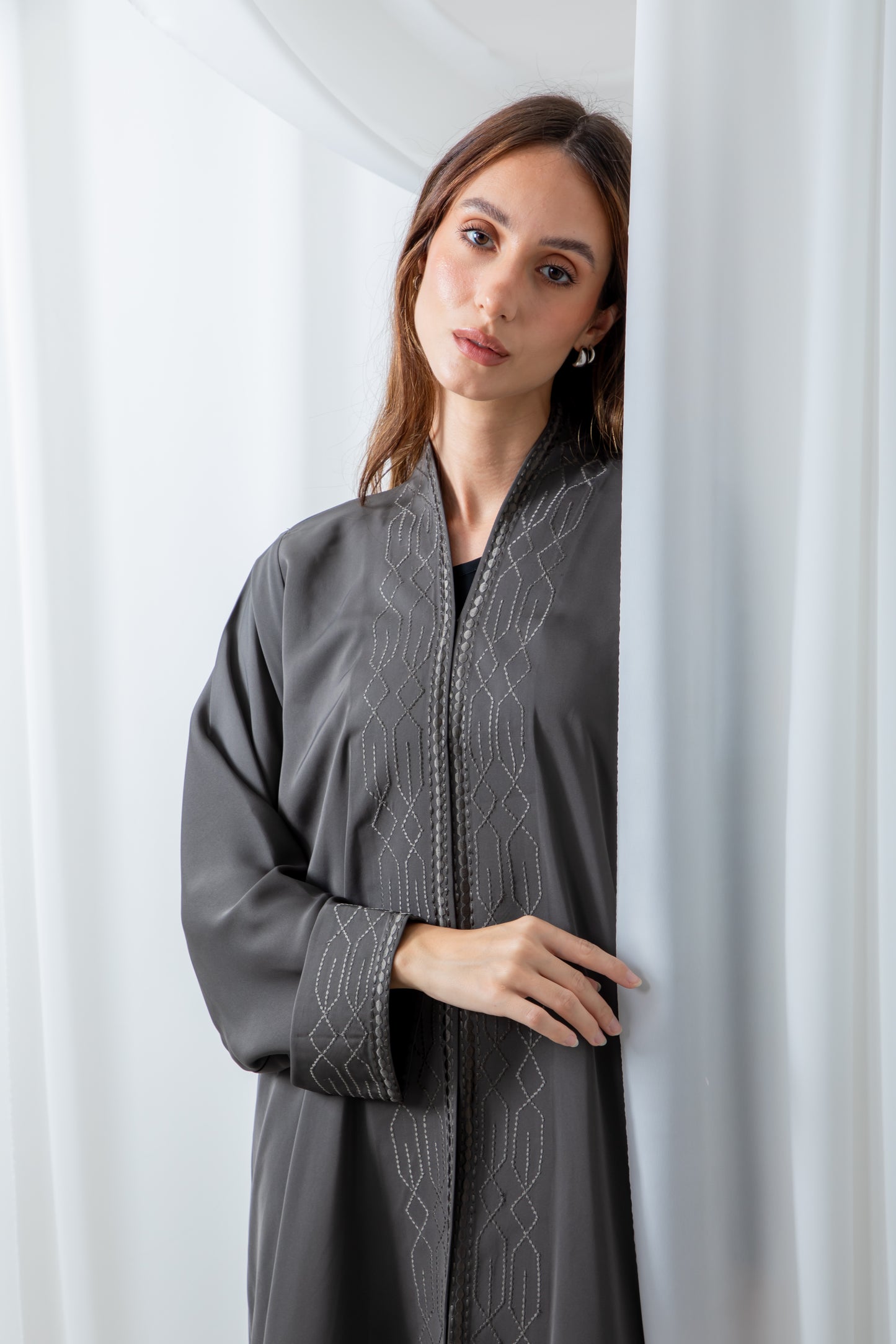 Ethereal Graphite Abaya