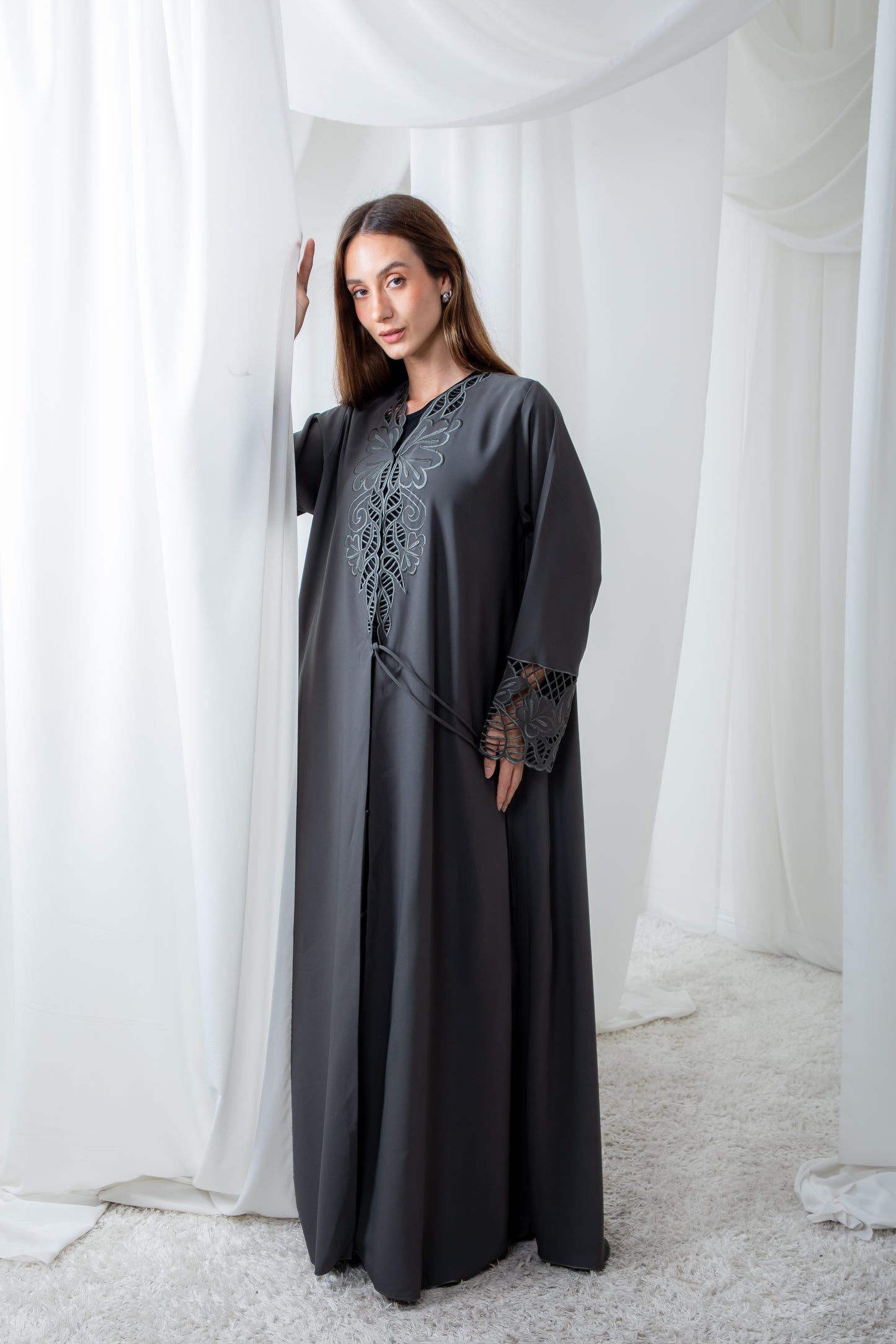 Dark Grey Abaya