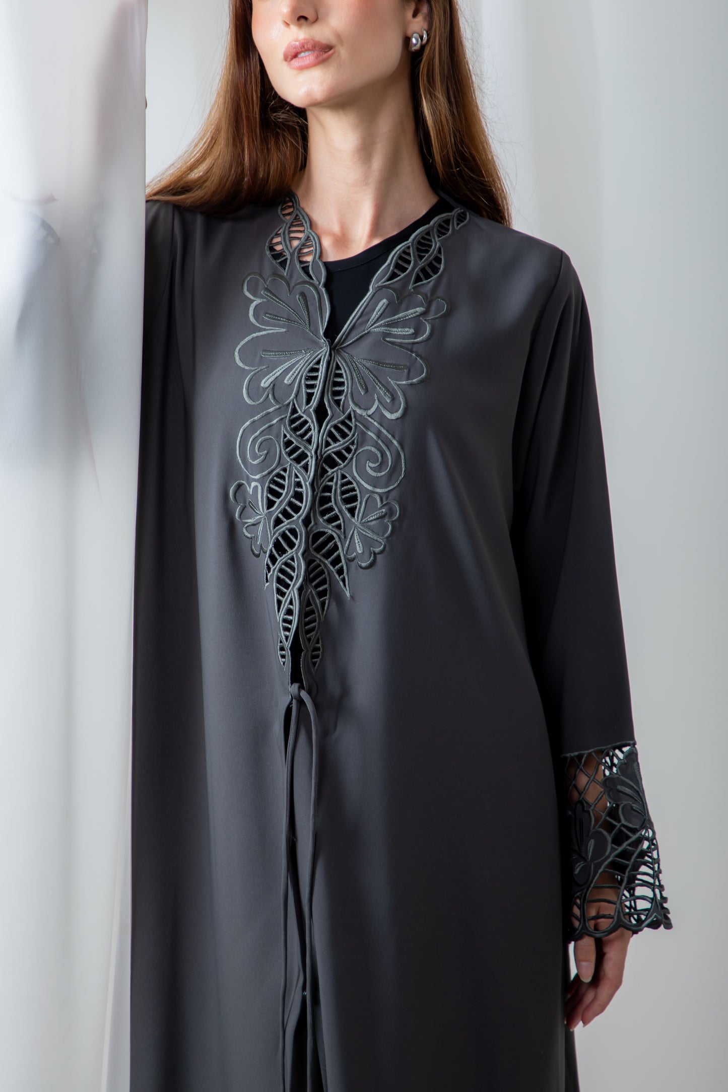 Dark Grey Abaya
