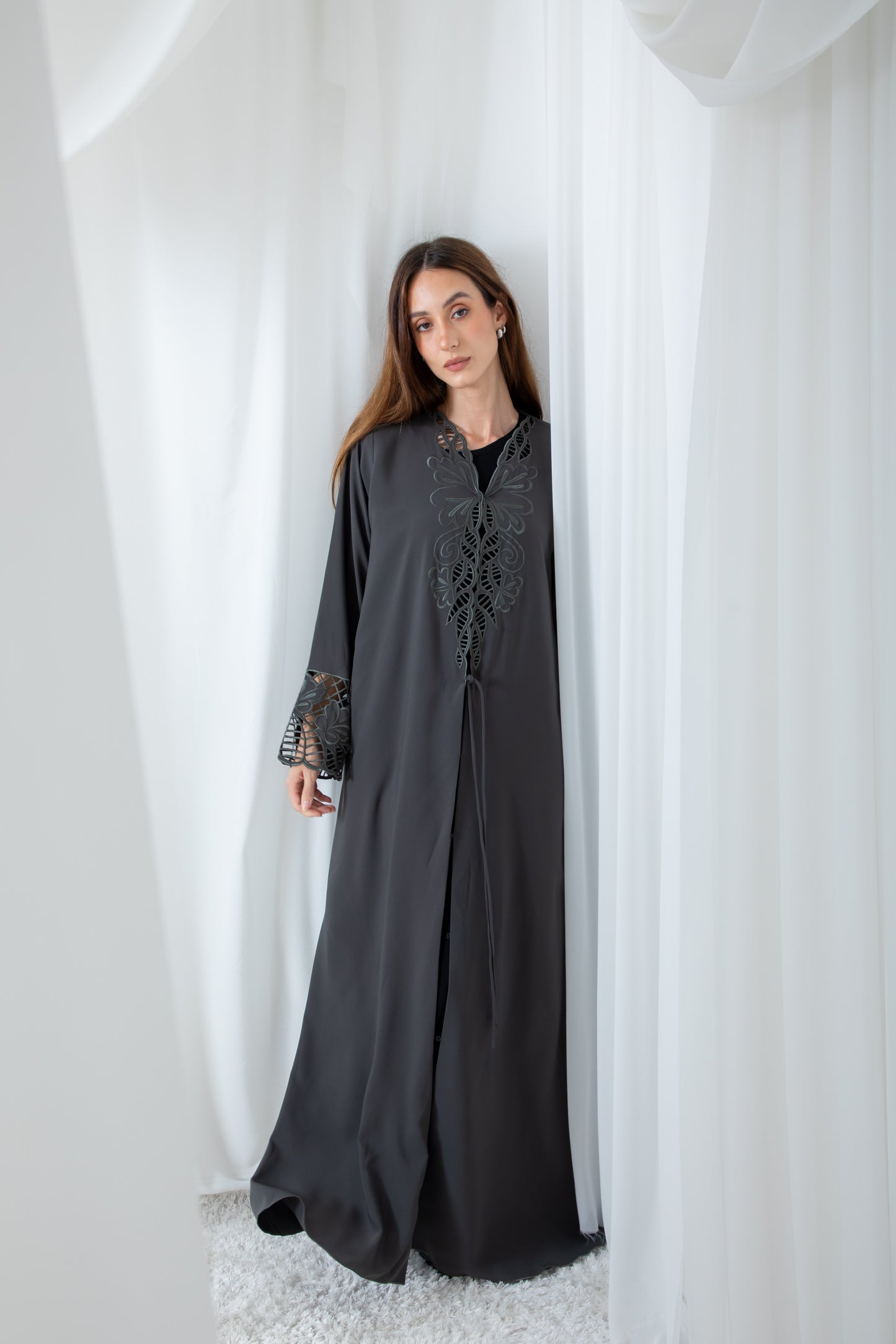 Dark Grey Abaya