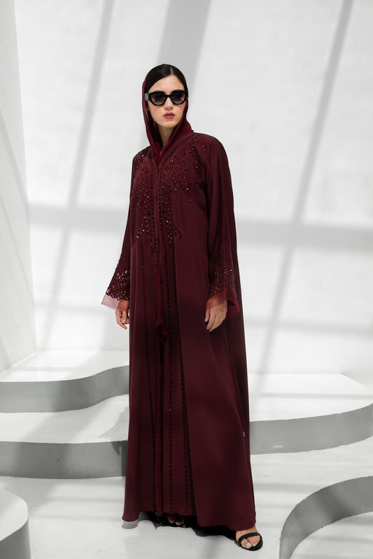 Maroon Grace Abaya