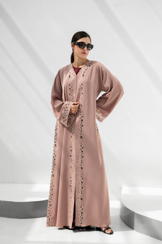 Luxe Laser-Cut Embellished Abaya