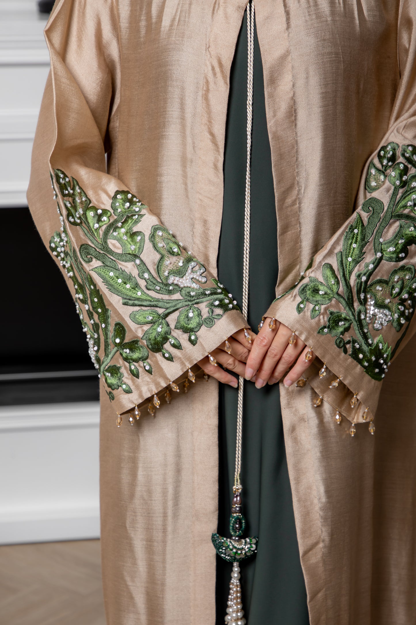Silk Embroidered Abaya