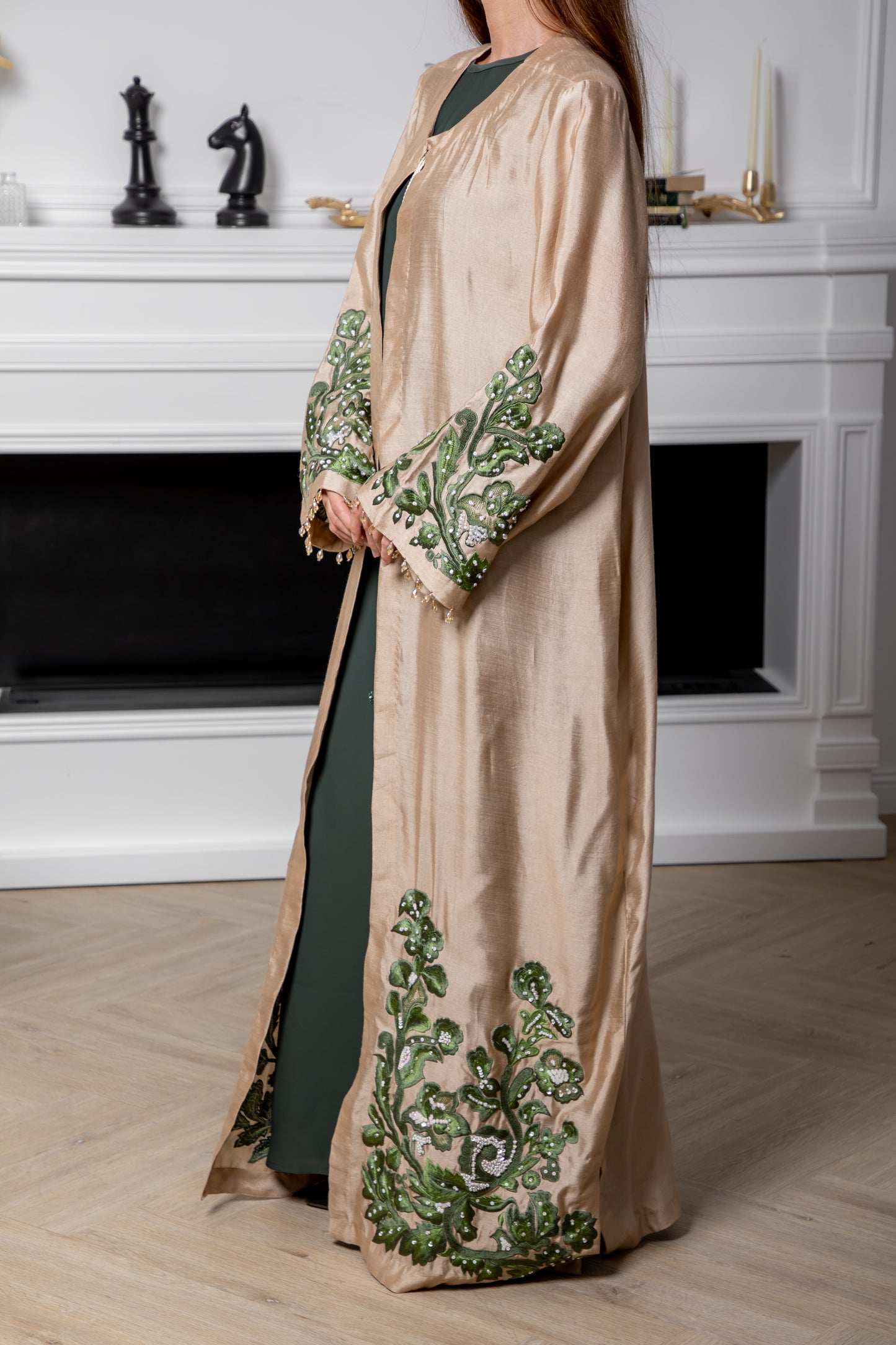 Silk Embroidered Abaya